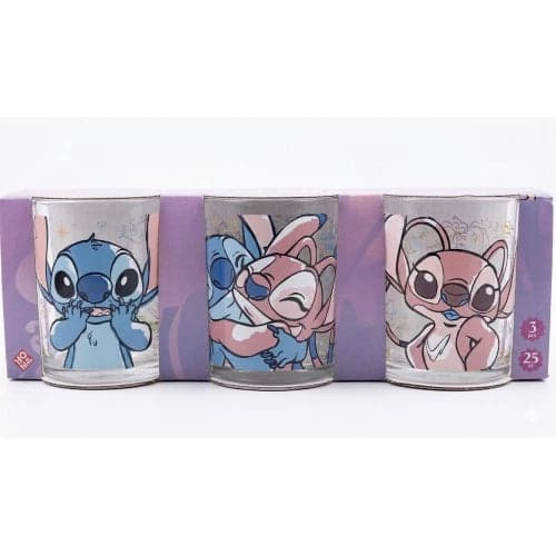 Home in rombo - set 3 bicchieri in vetro stitch&angel da 25cl