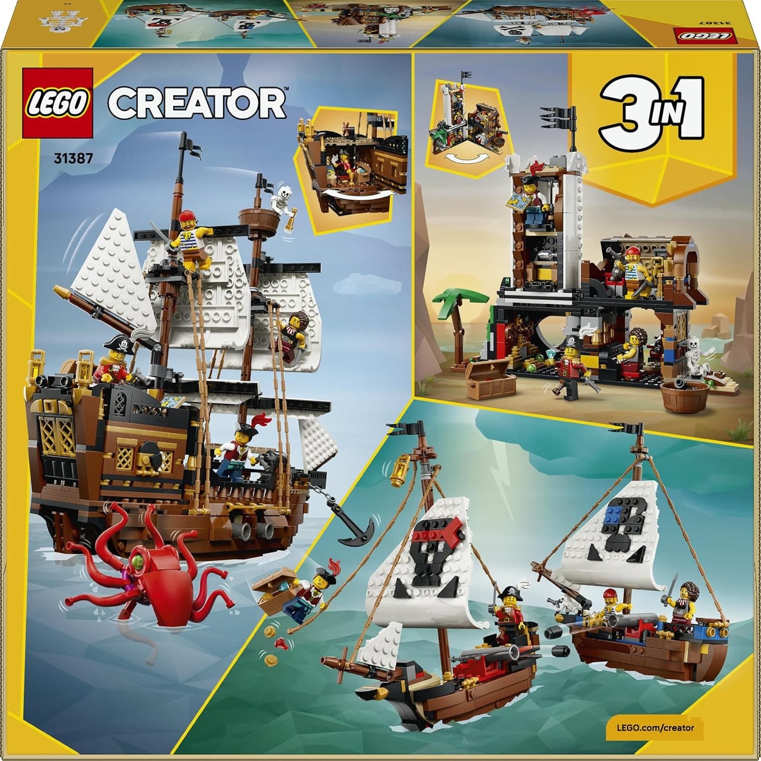 Lego Creator - Iconica Nave da Pirata 3 in 1 - 31387 - 8