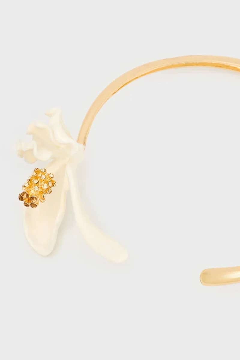 Choker rigido con fiore smaltato oro | NALÌ - 3