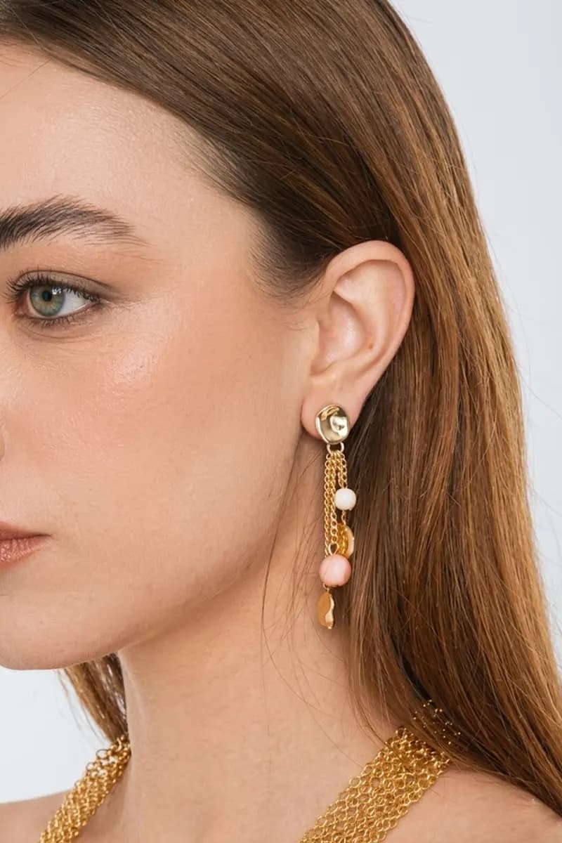 Orecchini pendenti con perle in acrilico | MYA ACCESSORIES - 3