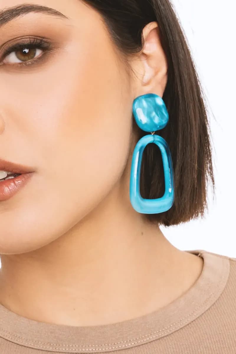 Orecchini pendenti a clip in acrilico | MYA ACCESSORIES - 3