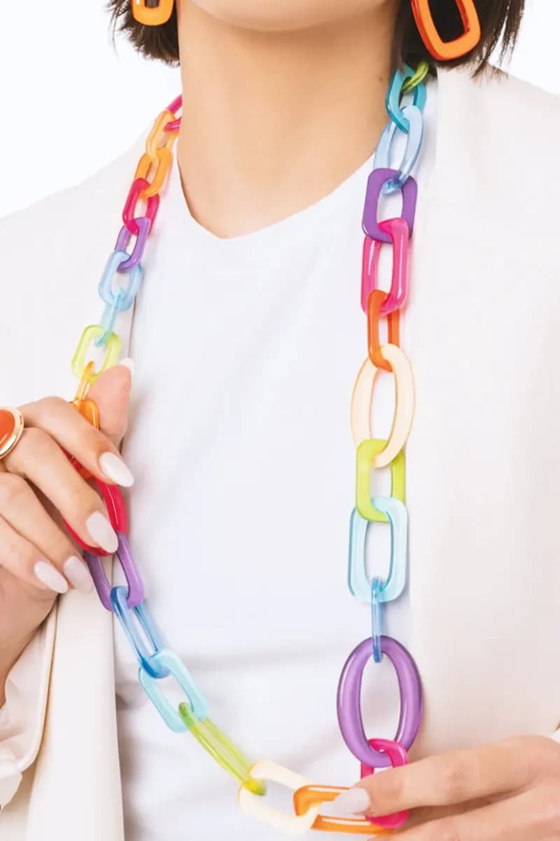 Collana lunga catena in acrilico | MYA ACCESSORIES - 5