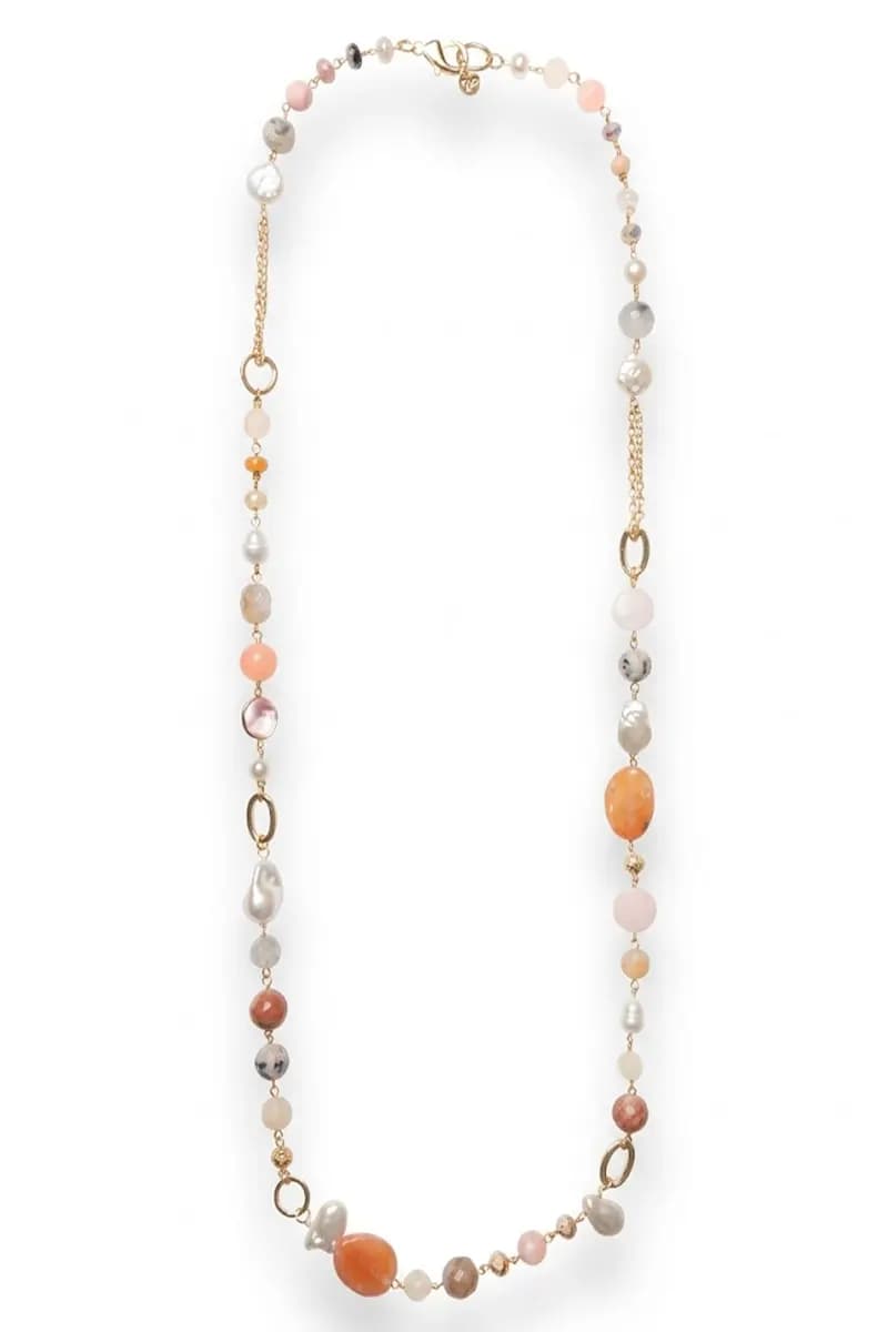 Collana lunga con pietre in acrilico | MYA ACCESSORIES - 2