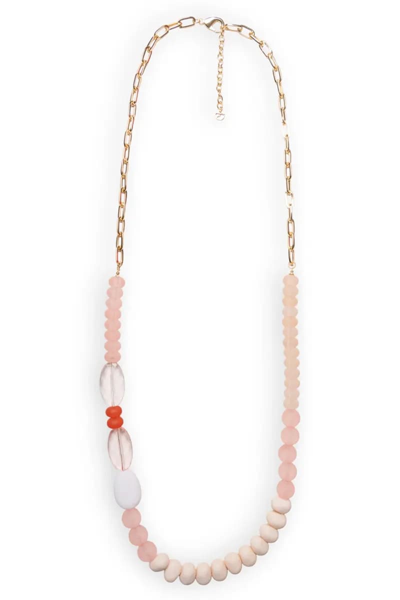 Collana lunga catena con pietre in acrilico | MYA ACCESSORIES - 3