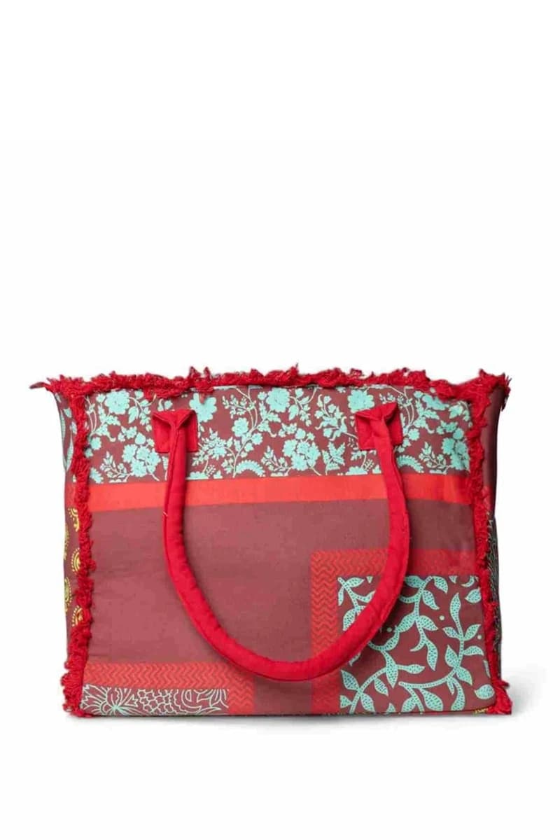 Borsa mare in cotone stampa astratta | MYA ACCESSORIES - 2