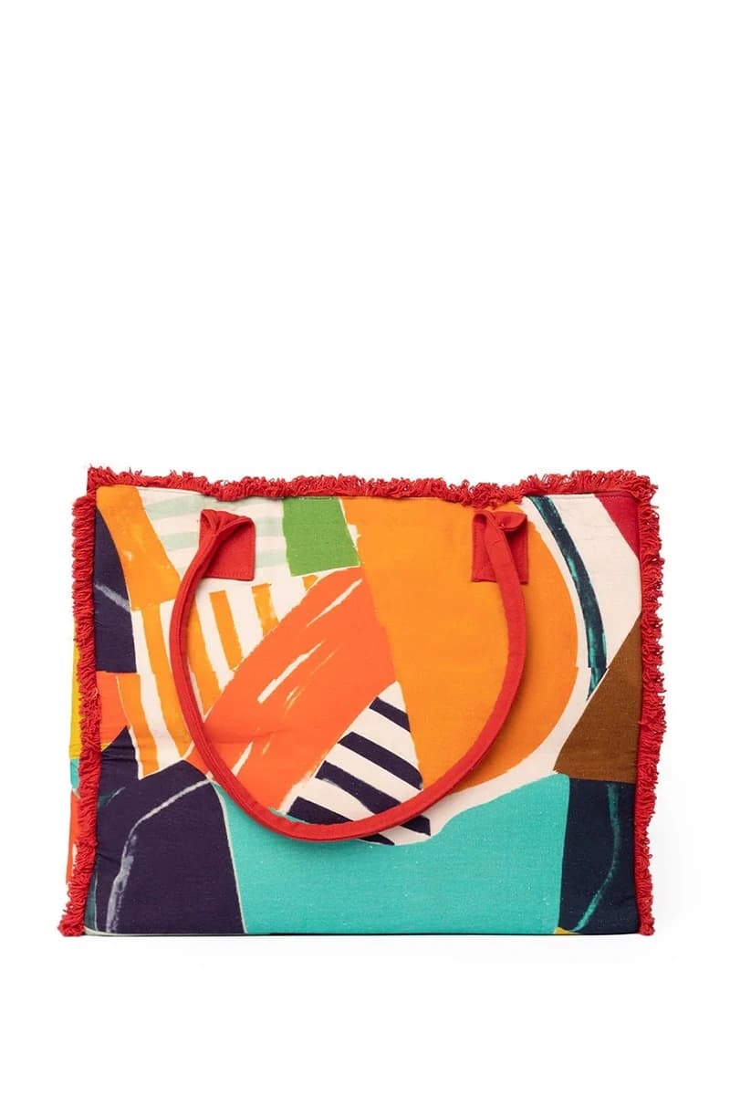 Borsa mare in cotone Abstract Art | MYA ACCESSORIES - 2