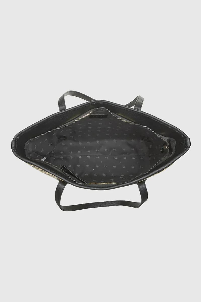 Borsa a spalla in rafia a righe intrecciate | Verde Fashion in prodotto You Store - Messina, commercioVirtuoso.it