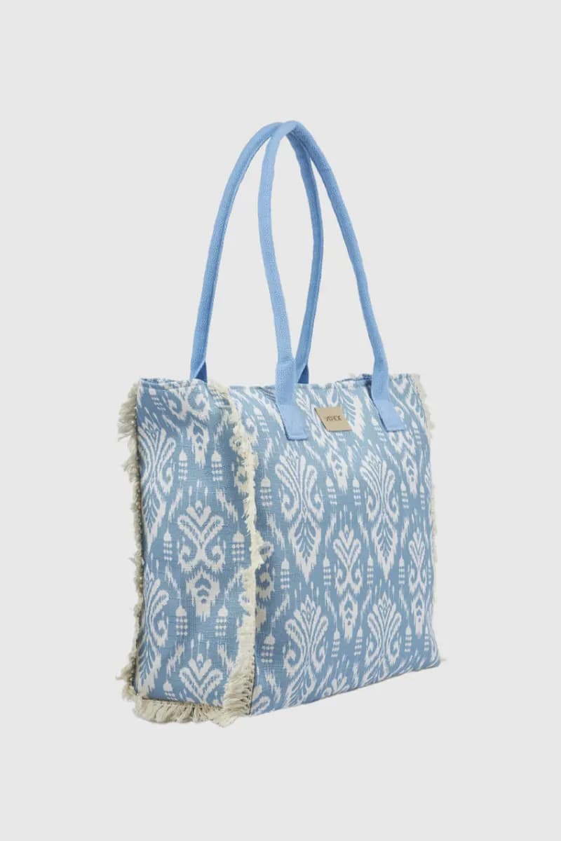 Borsa mare in tessuto stampa damascata | Verde Fashion - 4