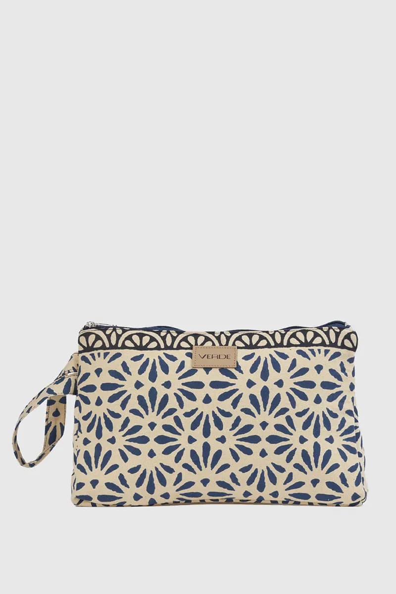 Pochette mare in cotone stampa a fiori | Verde Fashion - 5