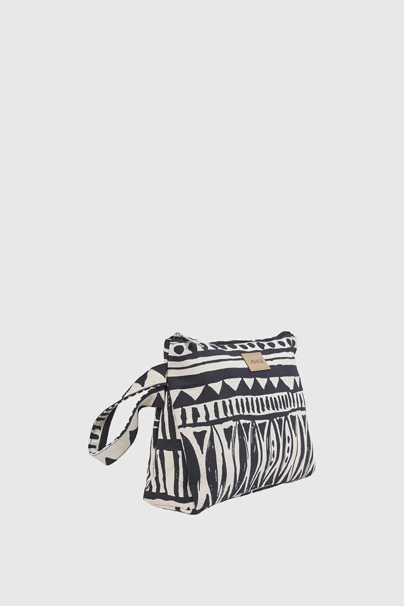 Pochette mare in cotone stampa etnica | Verde Fashion - 8