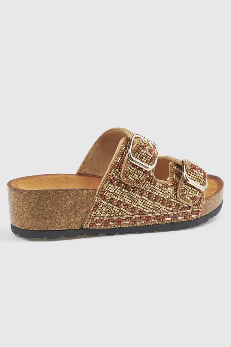 Ciabatte donna con fibbie e perline | VERDE FASHION - 4