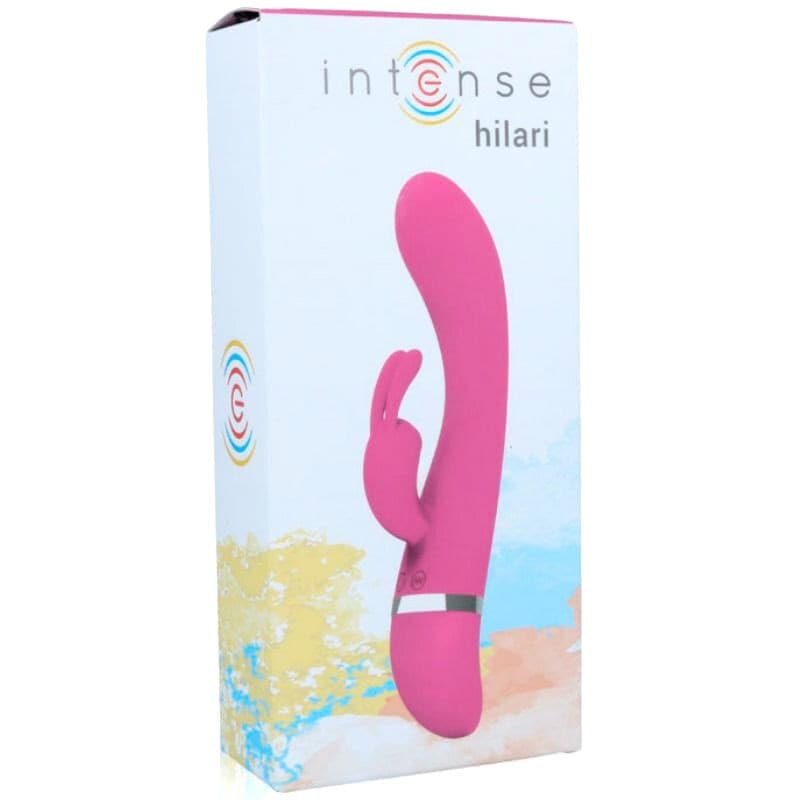 INTENSE Hilari - Vibratore Rabbit in Silicone Medico, 30 Modalità di Vibrazione, Doppia Stimolazione Vaginale e Clitoridea, Impermeabile IPX7, Sex Toy Ergonomico per Donna, Rosa - 3