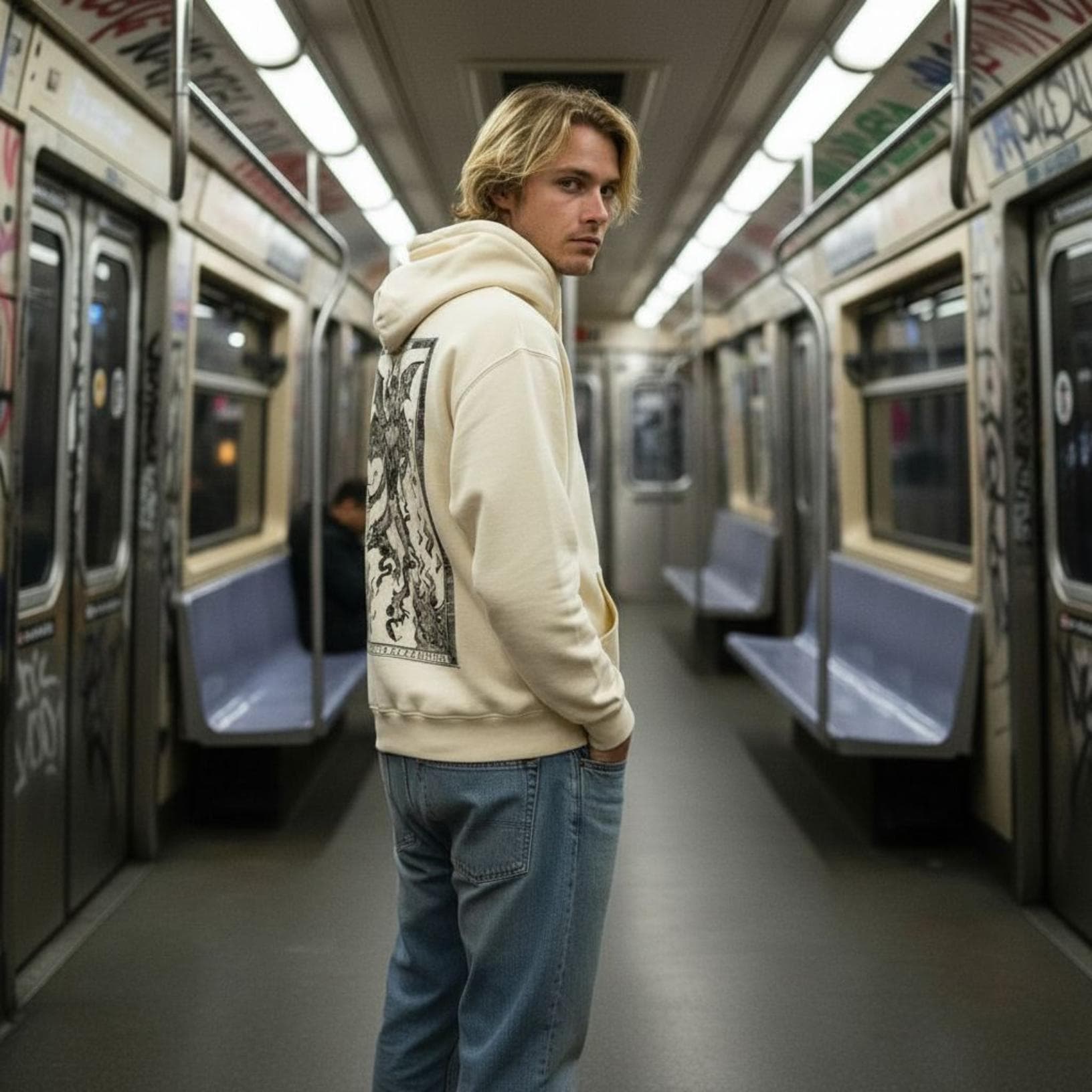 Felpa Ghettoblaster Inferno hoodie butter - 3
