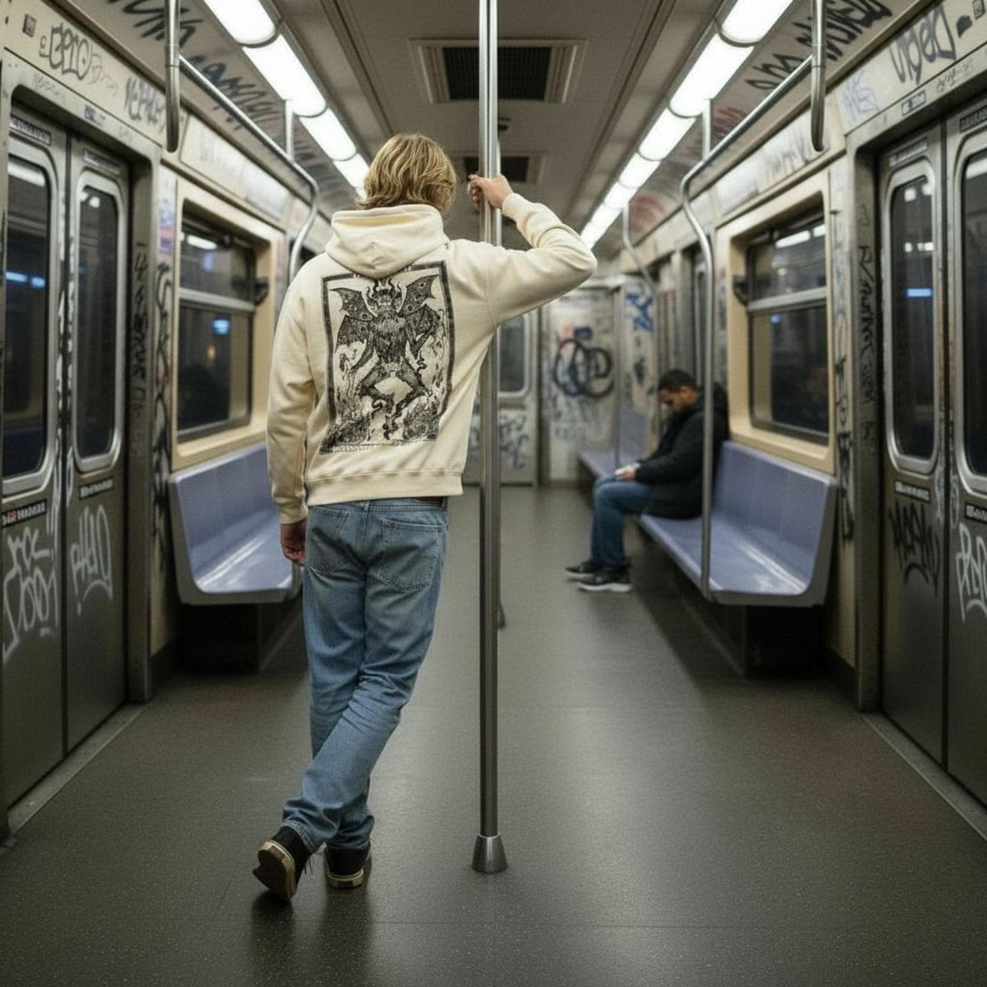 Felpa Ghettoblaster Inferno hoodie butter - 4