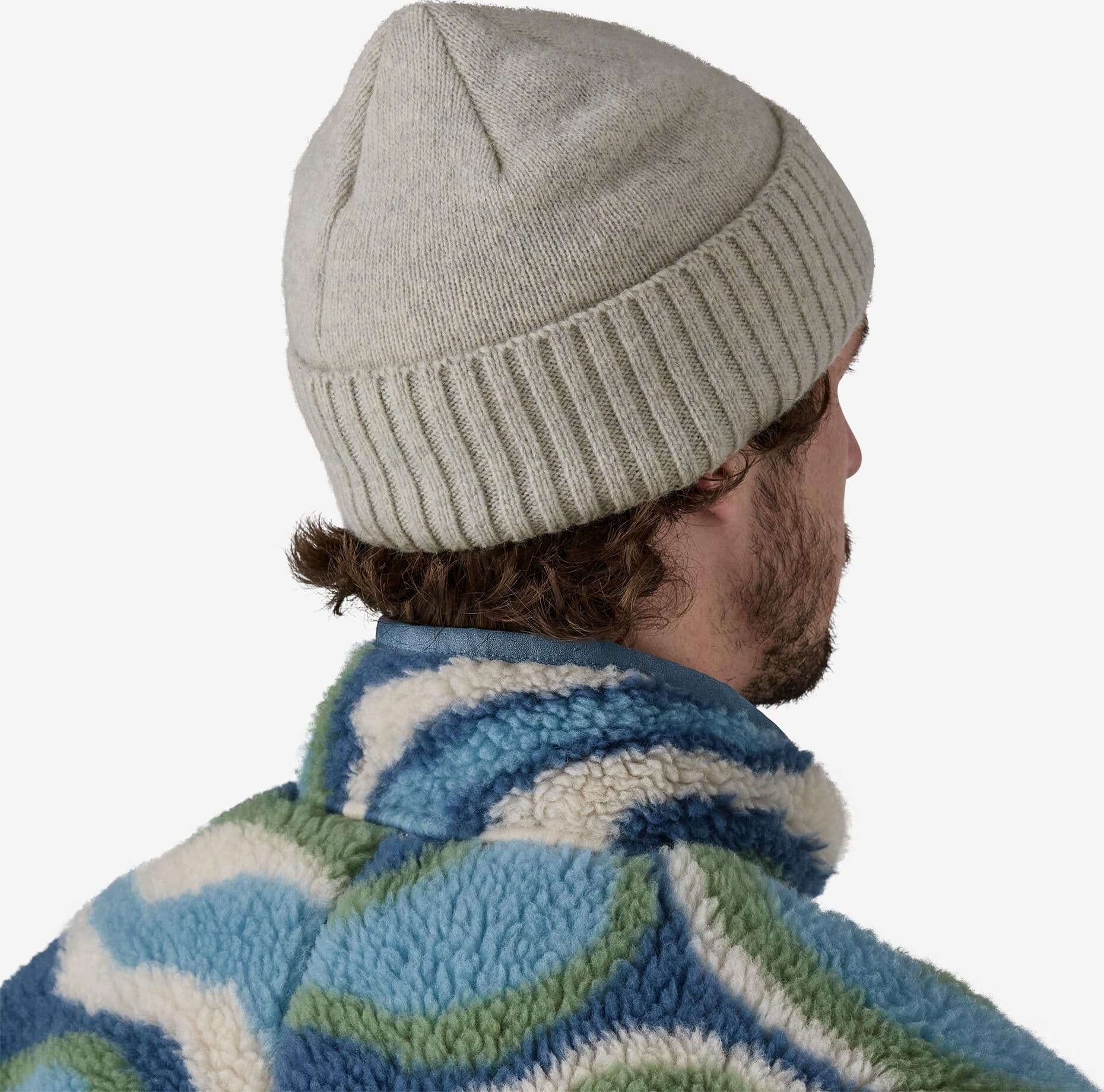 Cappello Patagonia Brodeo Beanie OG legacy label crisp grey - 3