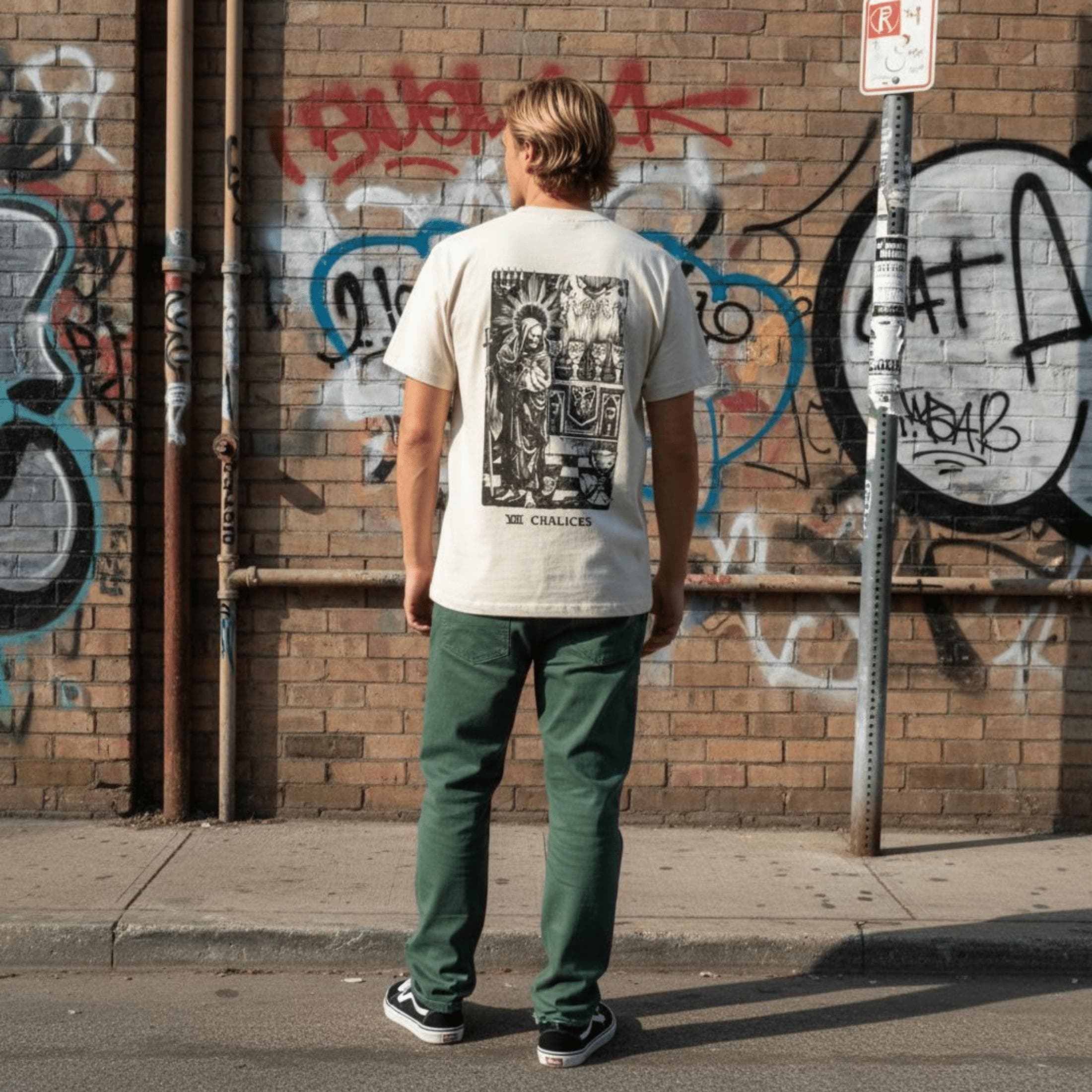 T-shirt Ghettoblaster Tarot Chalices off white - 2