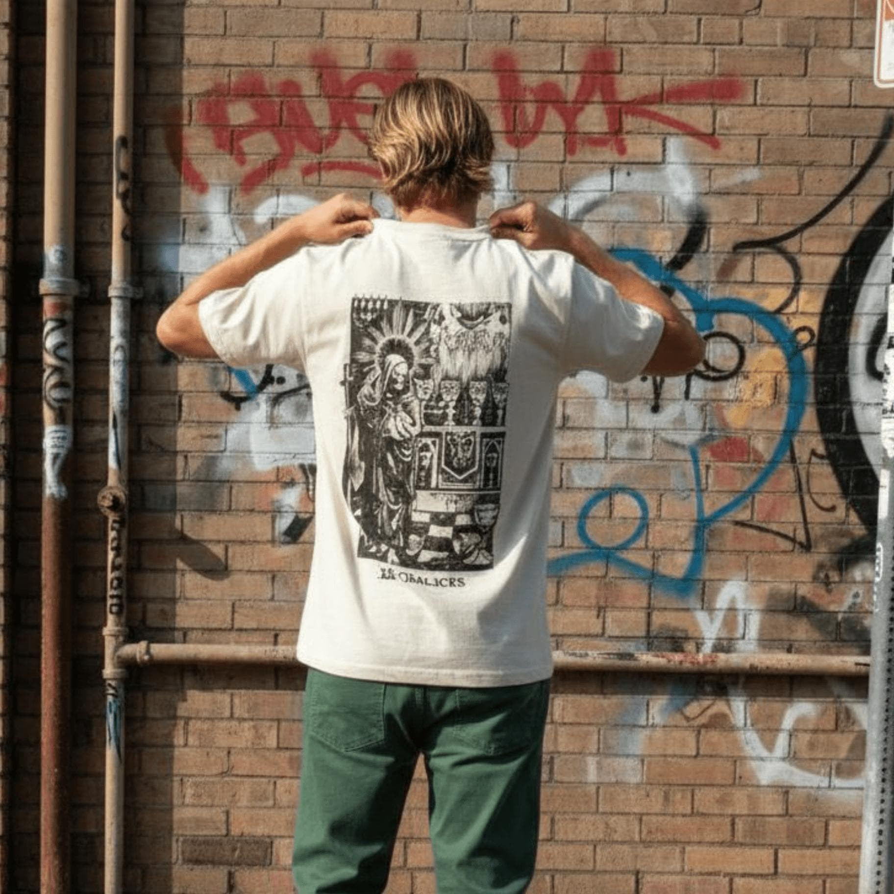 T-shirt Ghettoblaster Tarot Chalices off white - 3