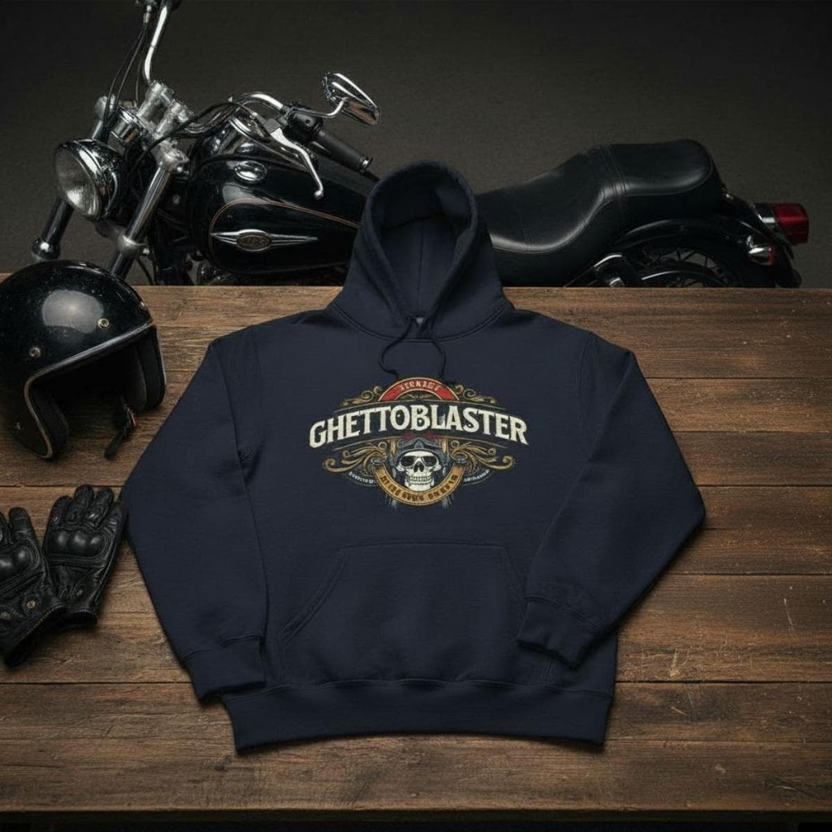 Felpa Ghettoblaster Riders hoodie navy - 7