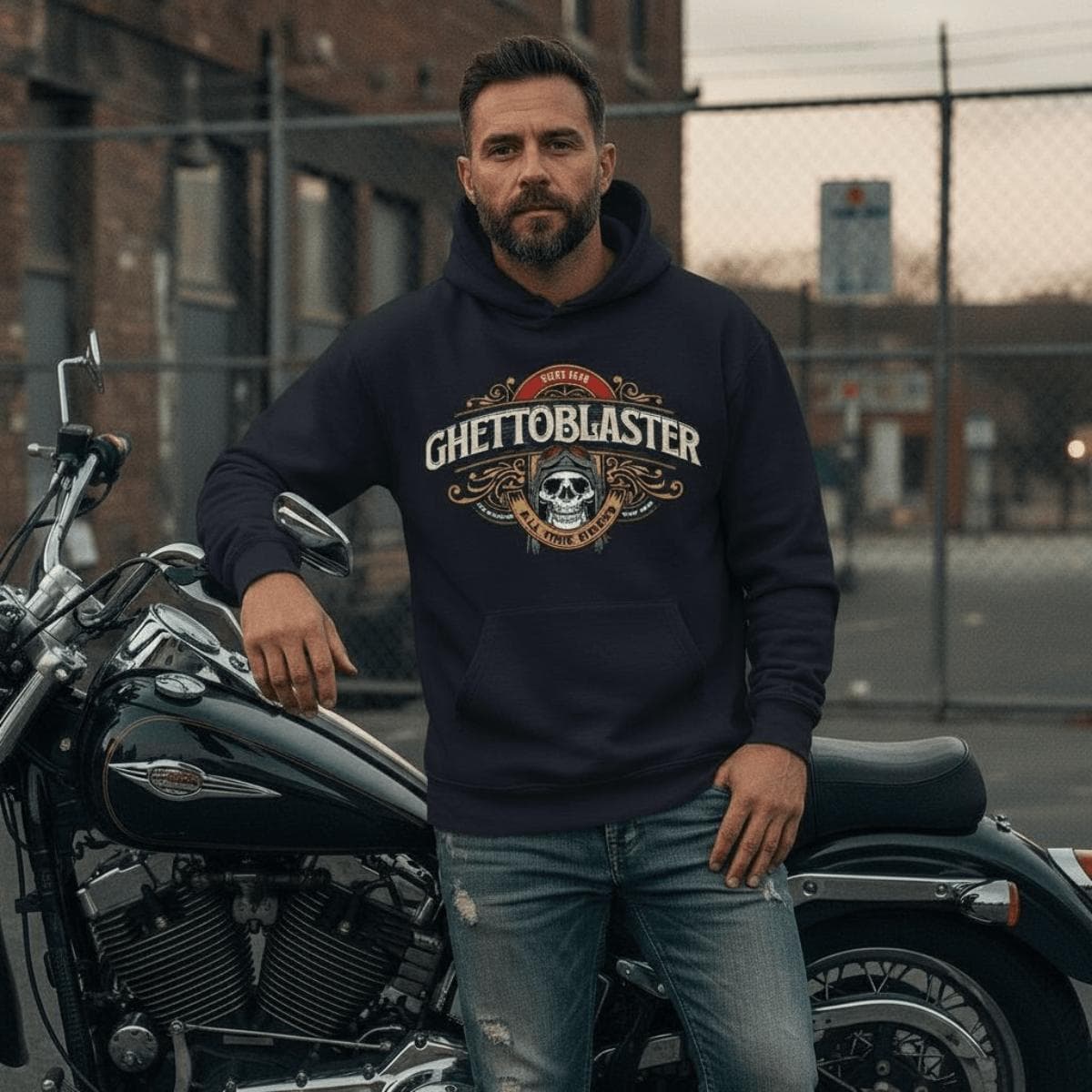 Felpa Ghettoblaster Riders hoodie navy - 2