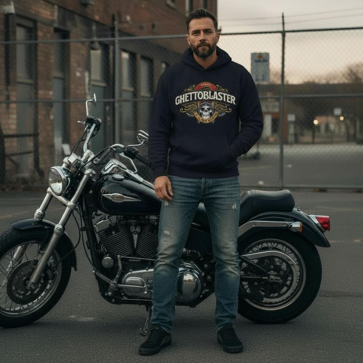 Felpa Ghettoblaster Riders hoodie navy - 3