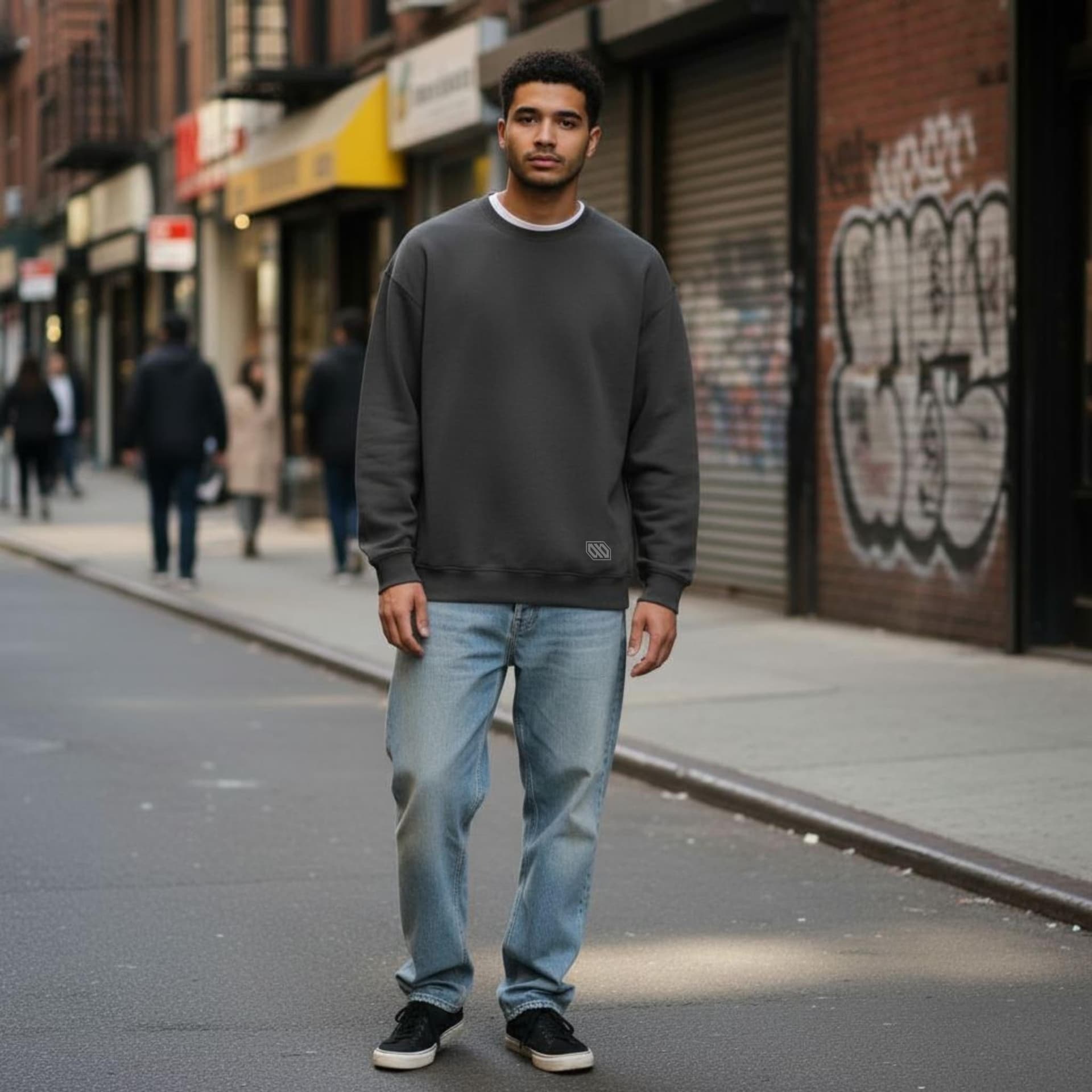 Felpa Ghettoblaster Basic crewneck asphalt grey - 2