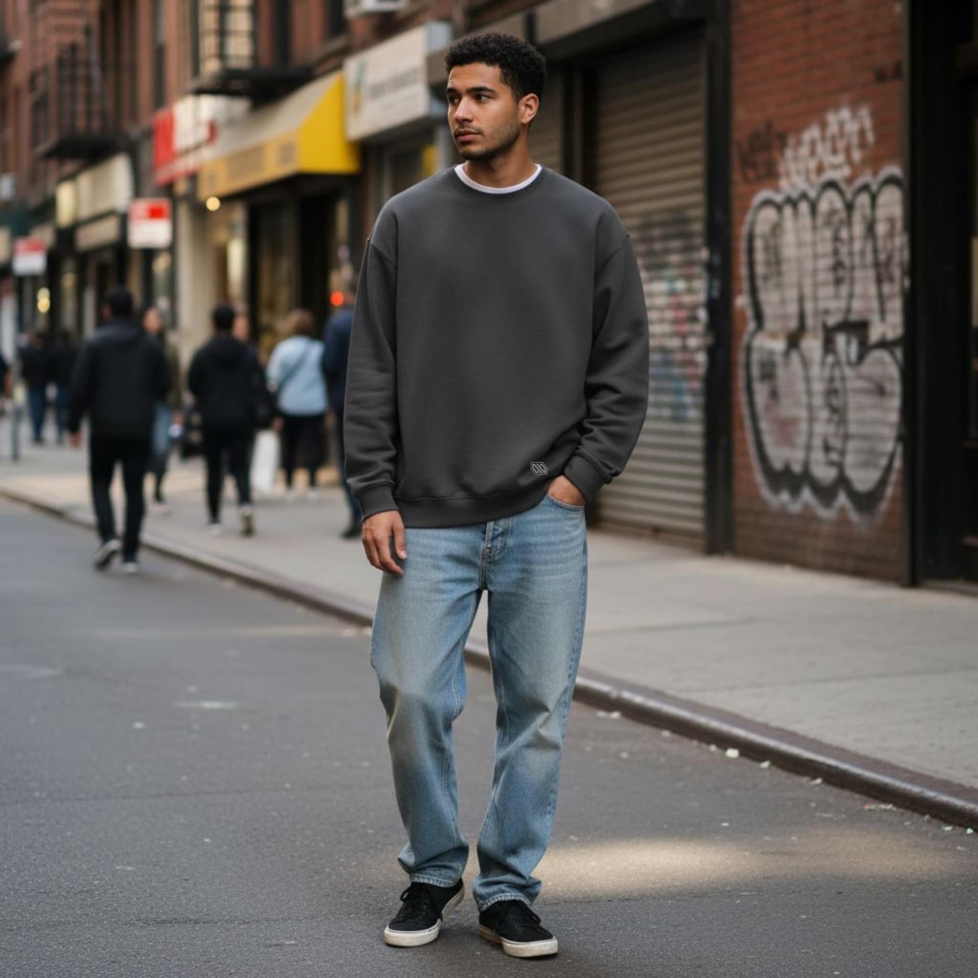 Felpa Ghettoblaster Basic crewneck asphalt grey - 4