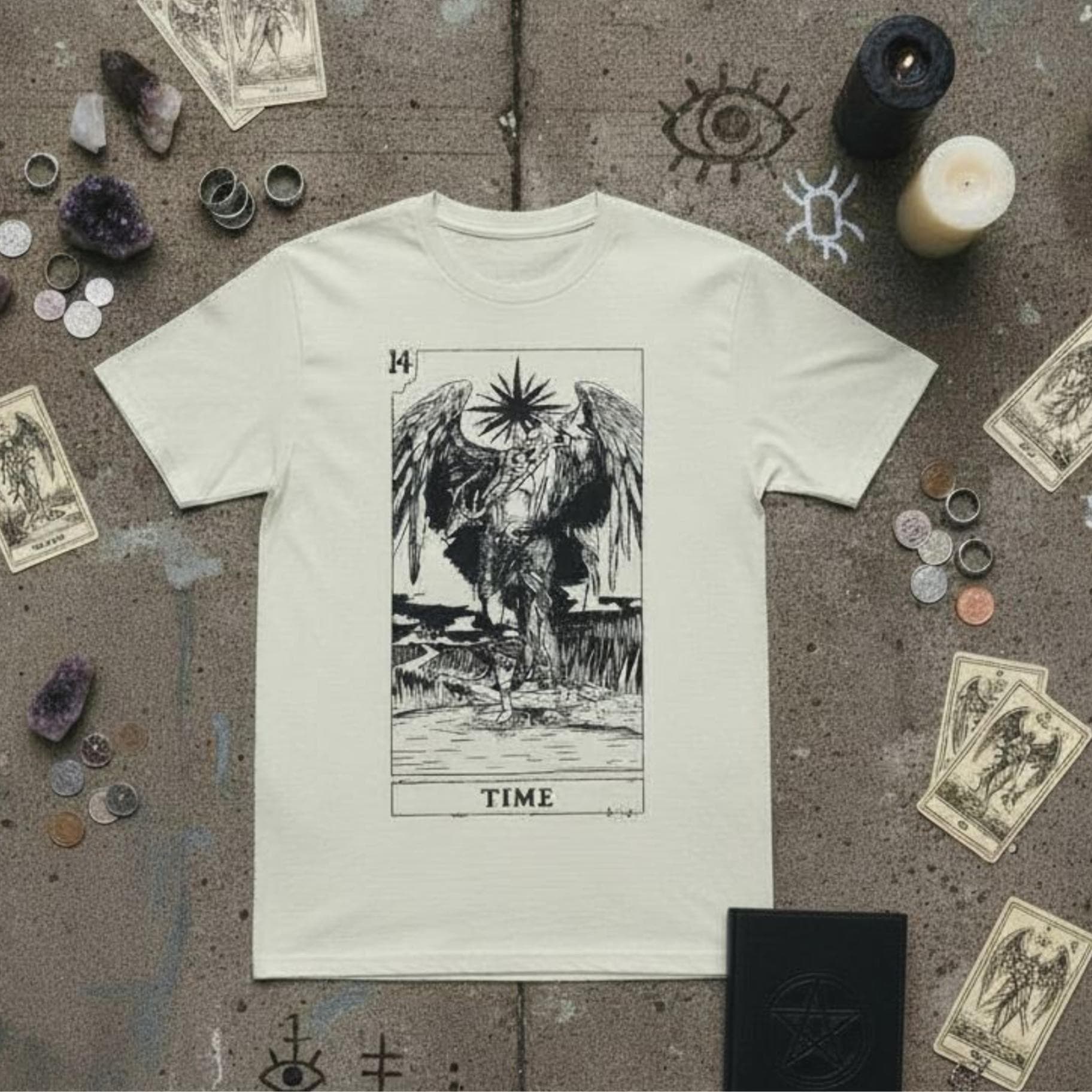 T-shirt Ghettoblaster Tarot Time off white - 7