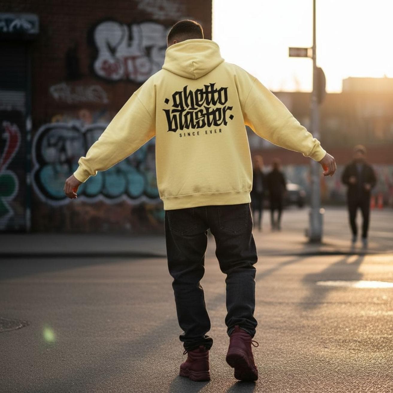Felpa Ghettoblaster Corporate hoodie limestone - 3