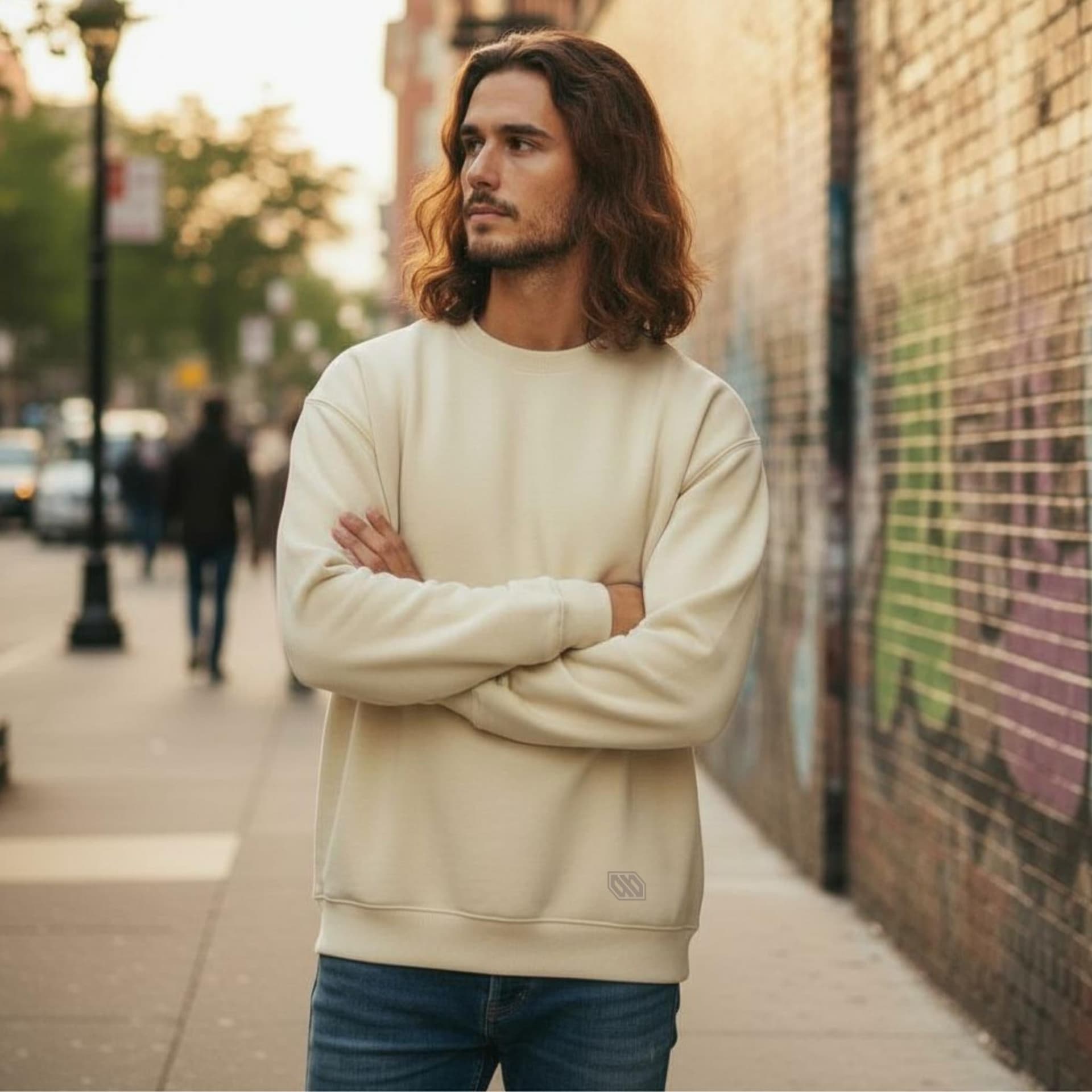 Felpa Ghettoblaster Basic crewneck butter - 3