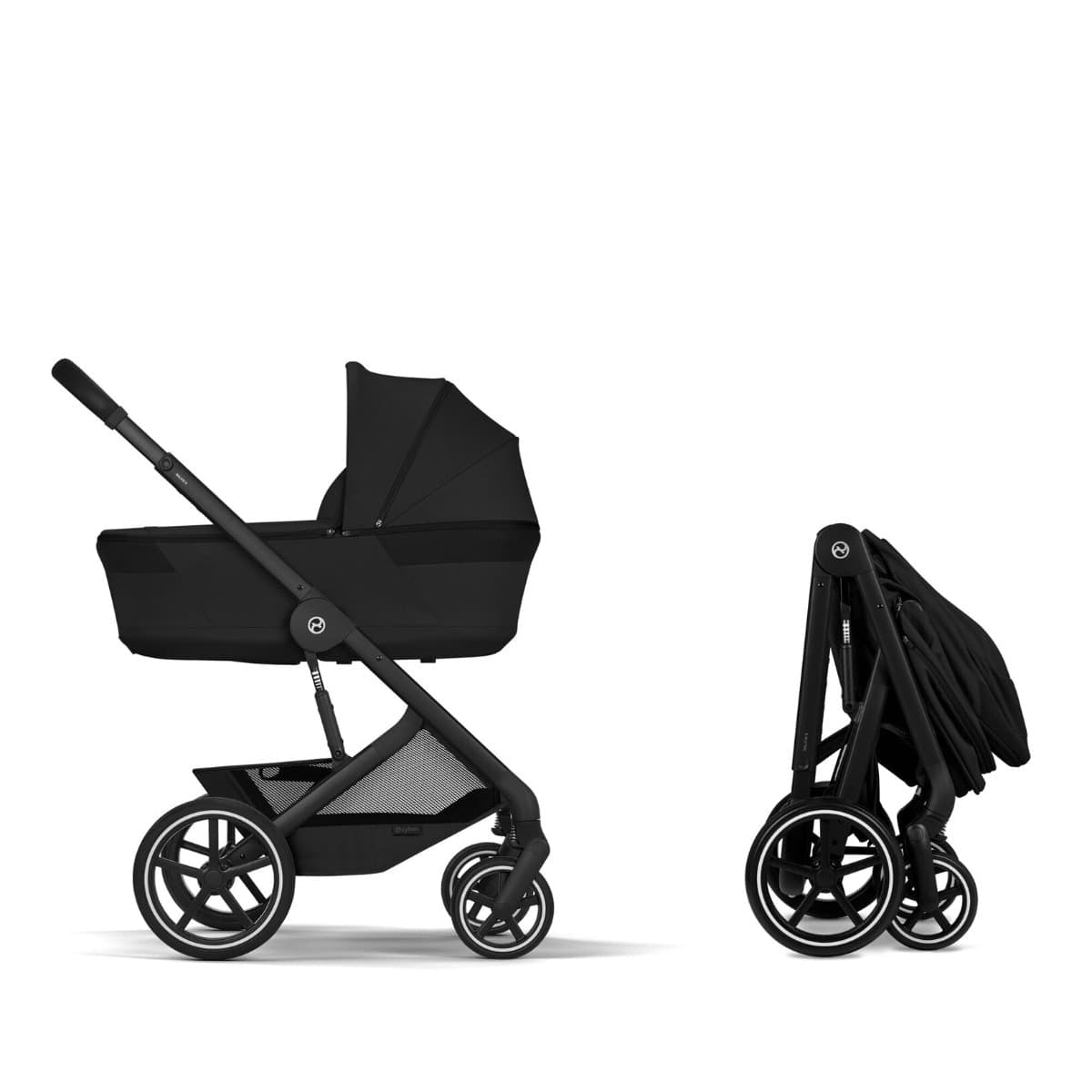Duo Cybex Gold Balios S Lux con Navicella Richiudibile – Moon Black