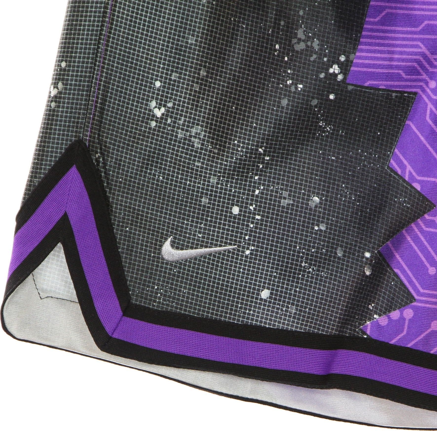 NIKE NBA Pantaloncino Tipo Basket Uomo a New Legacy "goon Squad" Lebron X Space Jam Hyper Grape/black/wolf Grey - 3