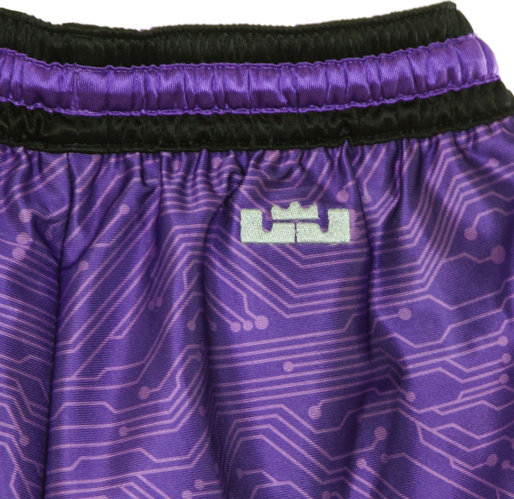 NIKE NBA Pantaloncino Tipo Basket Uomo a New Legacy "goon Squad" Lebron X Space Jam Hyper Grape/black/wolf Grey - 4