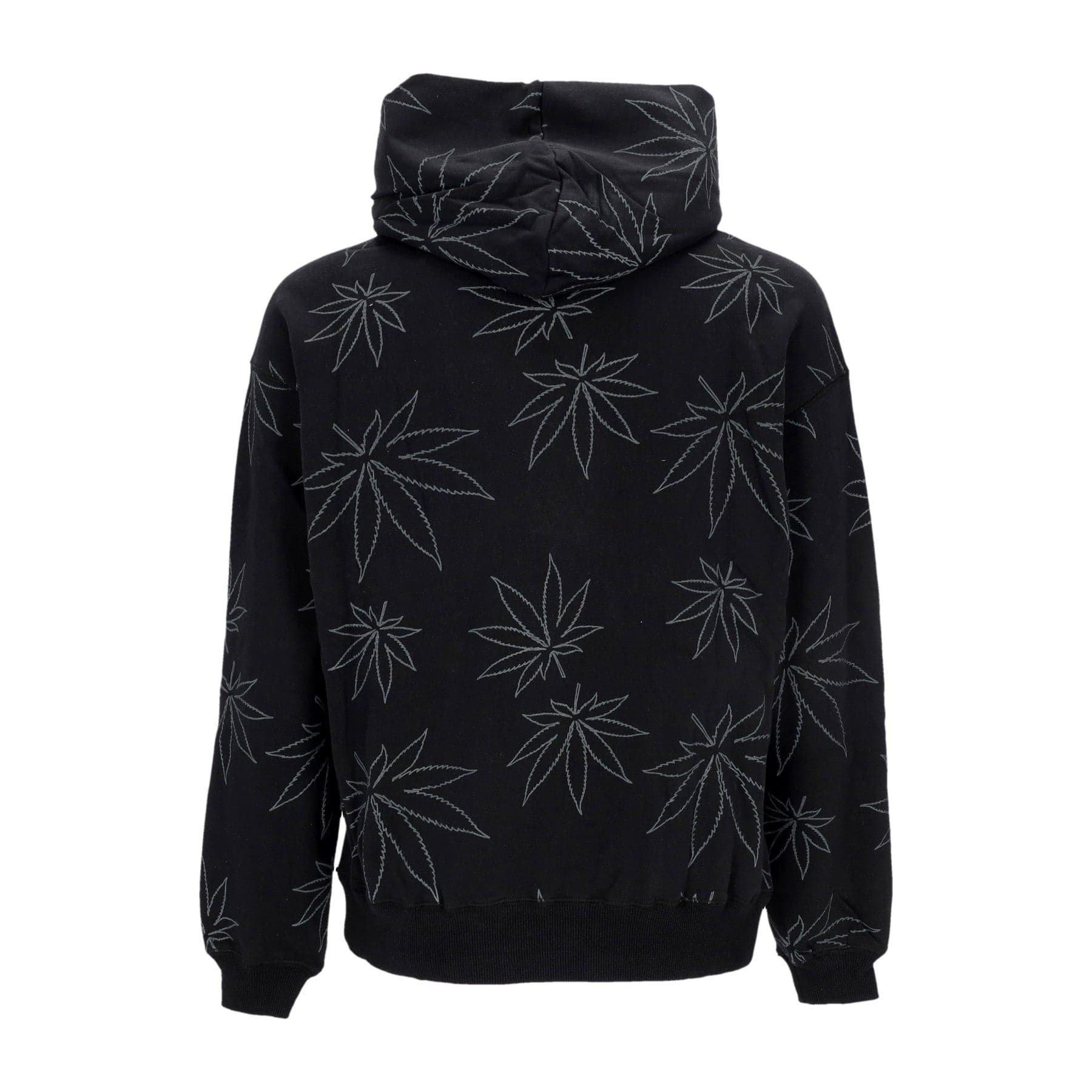 HUF Felpa Cappuccio Uomo Plantlife Fleece Hoodie Black - 2