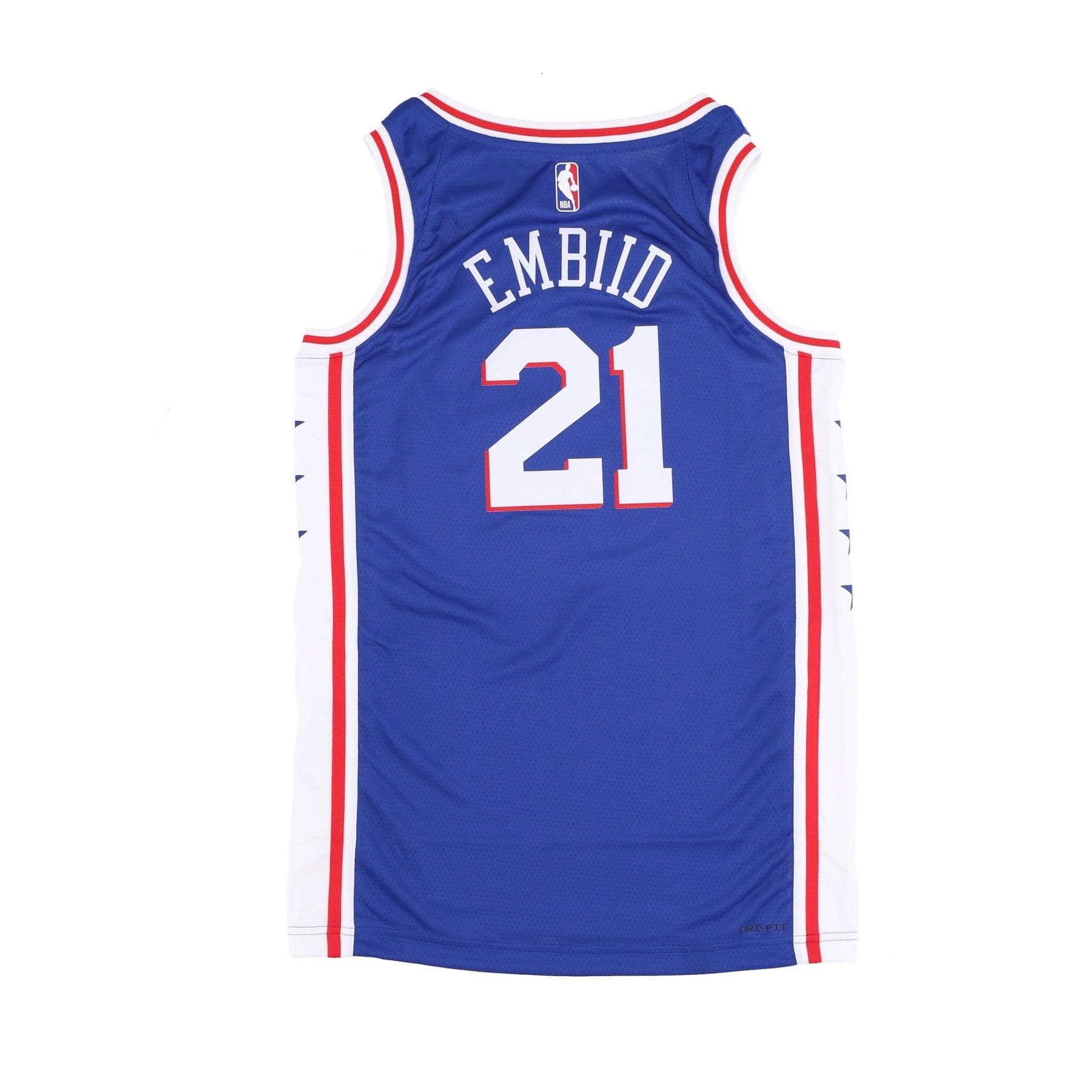 NIKE NBA Canotta Basket Uomo Nba Dri Fit Swingman Jersey Icon Edition 22 No 21 Joel Embiid Phi76e Rush Blue - 2
