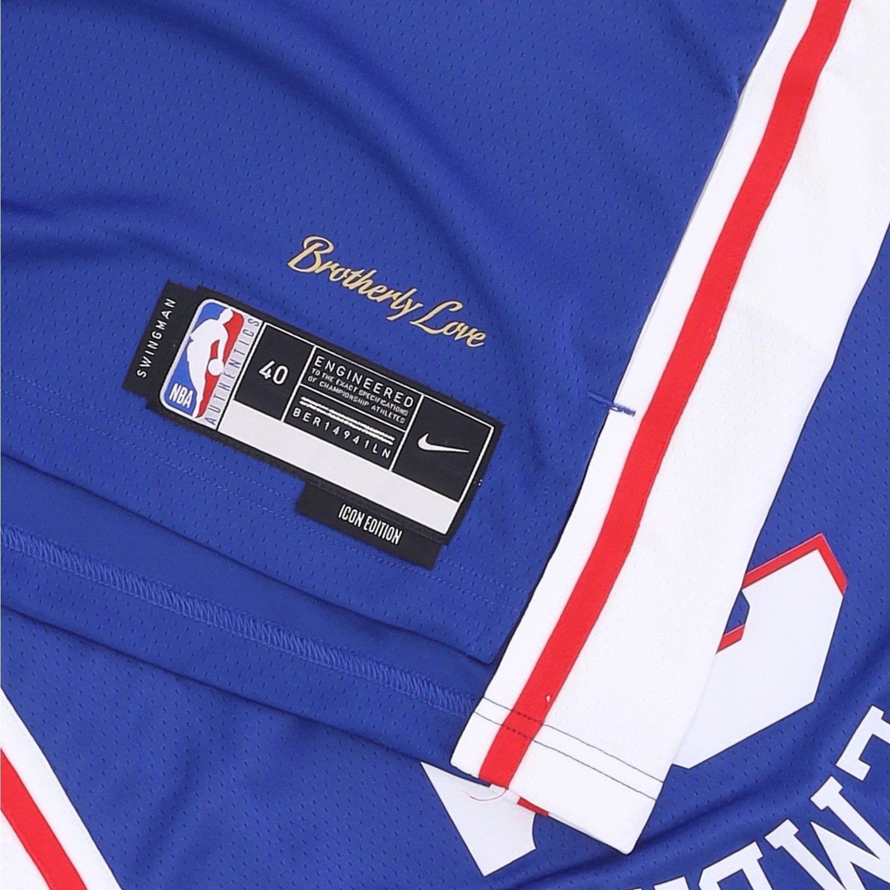 NIKE NBA Canotta Basket Uomo Nba Dri Fit Swingman Jersey Icon Edition 22 No 21 Joel Embiid Phi76e Rush Blue - 3