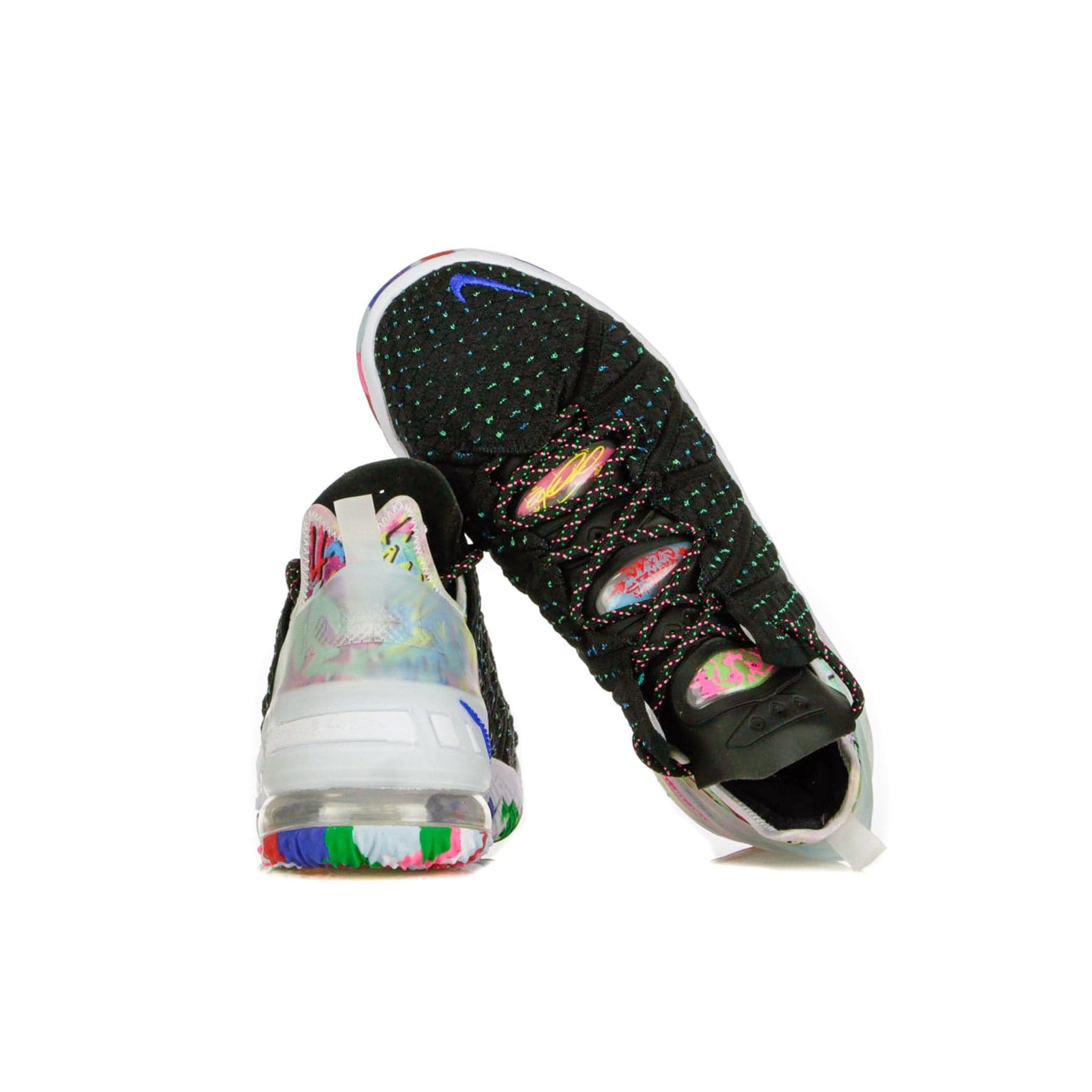 NIKE NBA Scarpa Alta Uomo Lebron Xviii Black/pink Blast/multi-color - 2