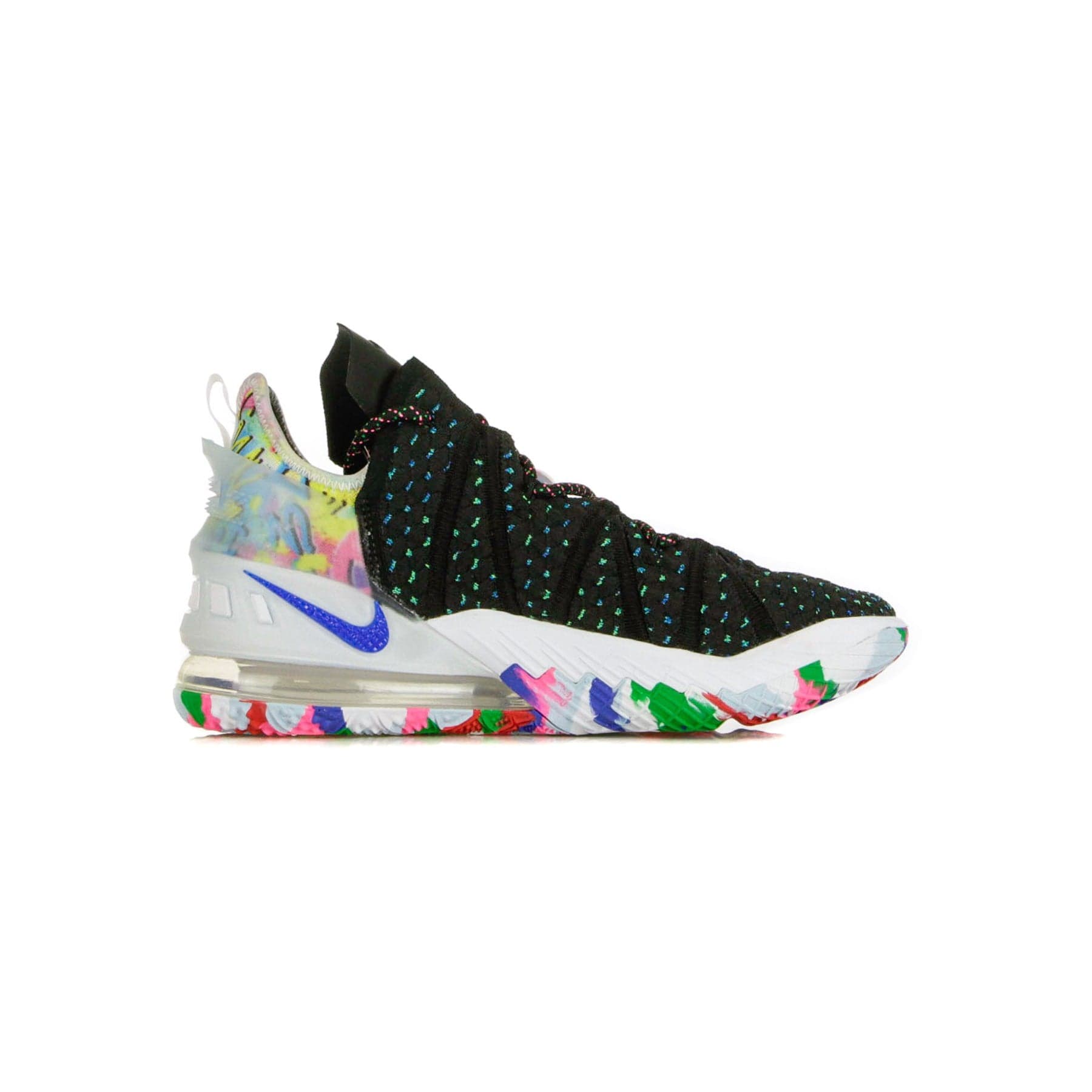 NIKE NBA Scarpa Alta Uomo Lebron Xviii Black/pink Blast/multi-color - 9