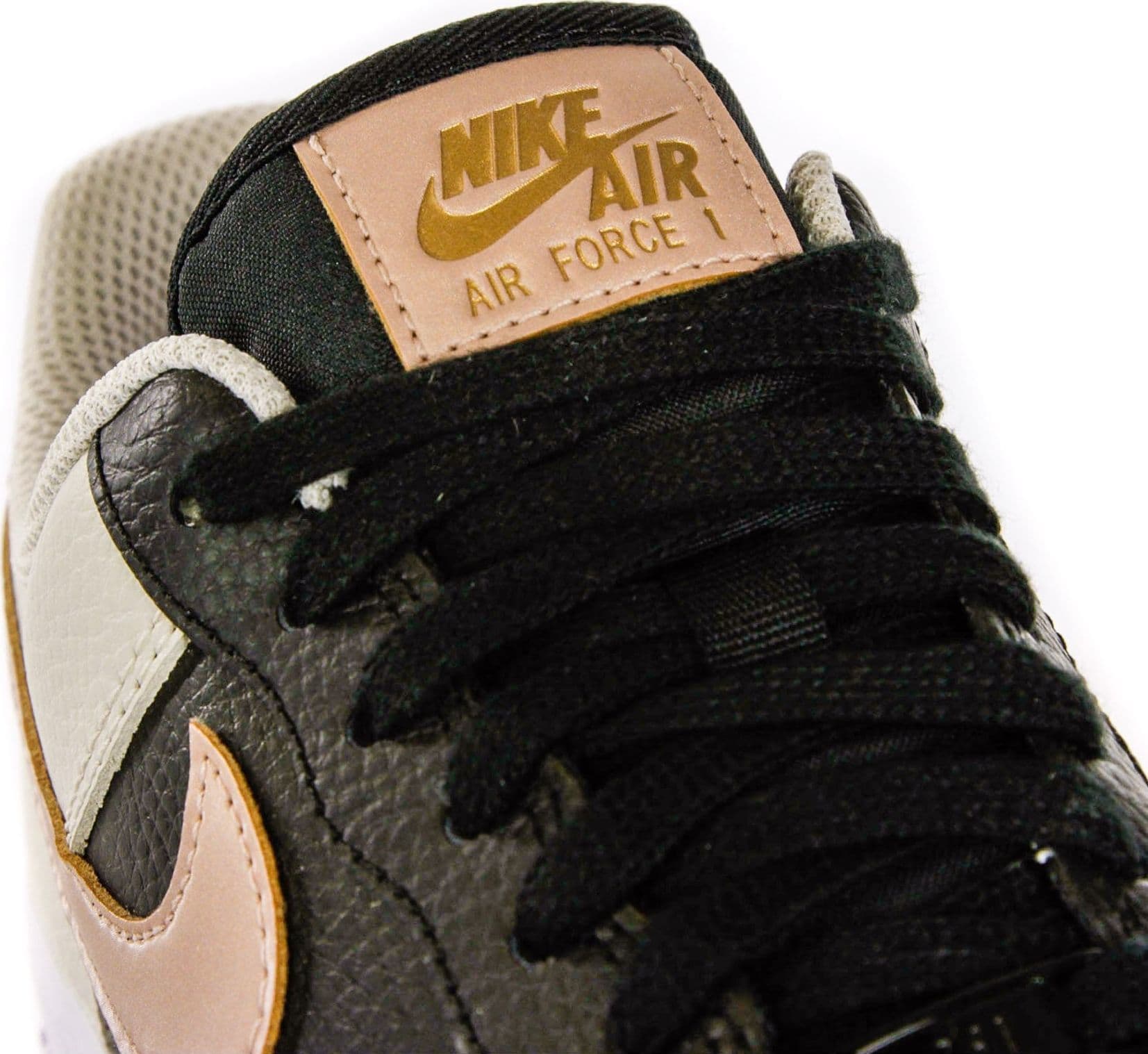Nike Scarpa Bassa Donna W Air Force 1 '07 Black/mtlc Red Bronze/lt Orewood Brn - 11