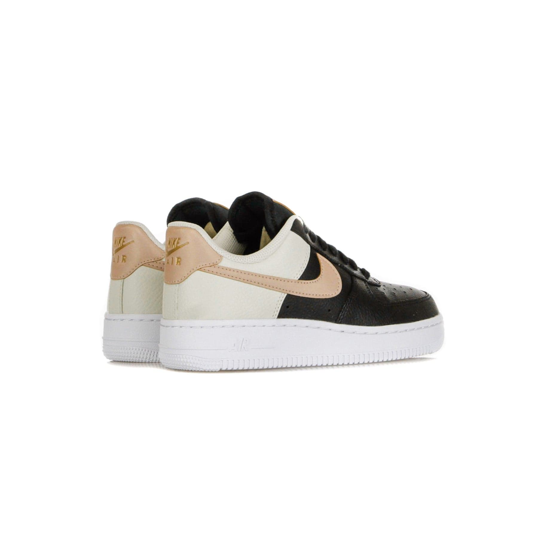 Nike Scarpa Bassa Donna W Air Force 1 '07 Black/mtlc Red Bronze/lt Orewood Brn - 6