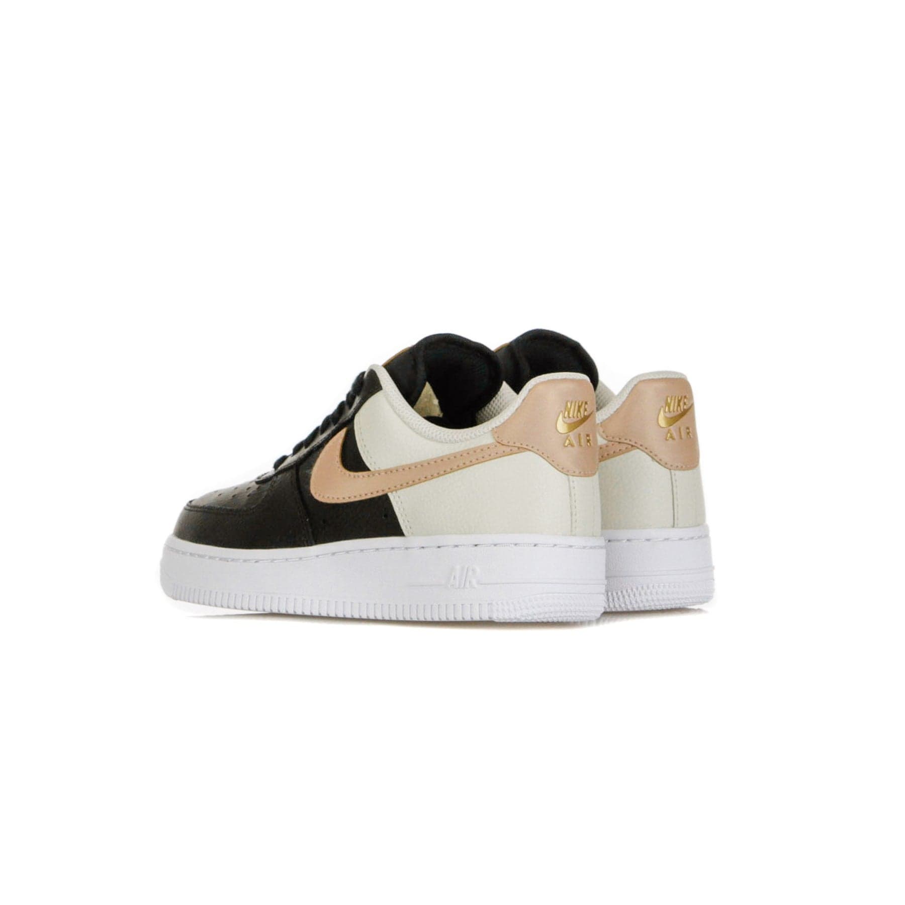 Nike Scarpa Bassa Donna W Air Force 1 '07 Black/mtlc Red Bronze/lt Orewood Brn - 8