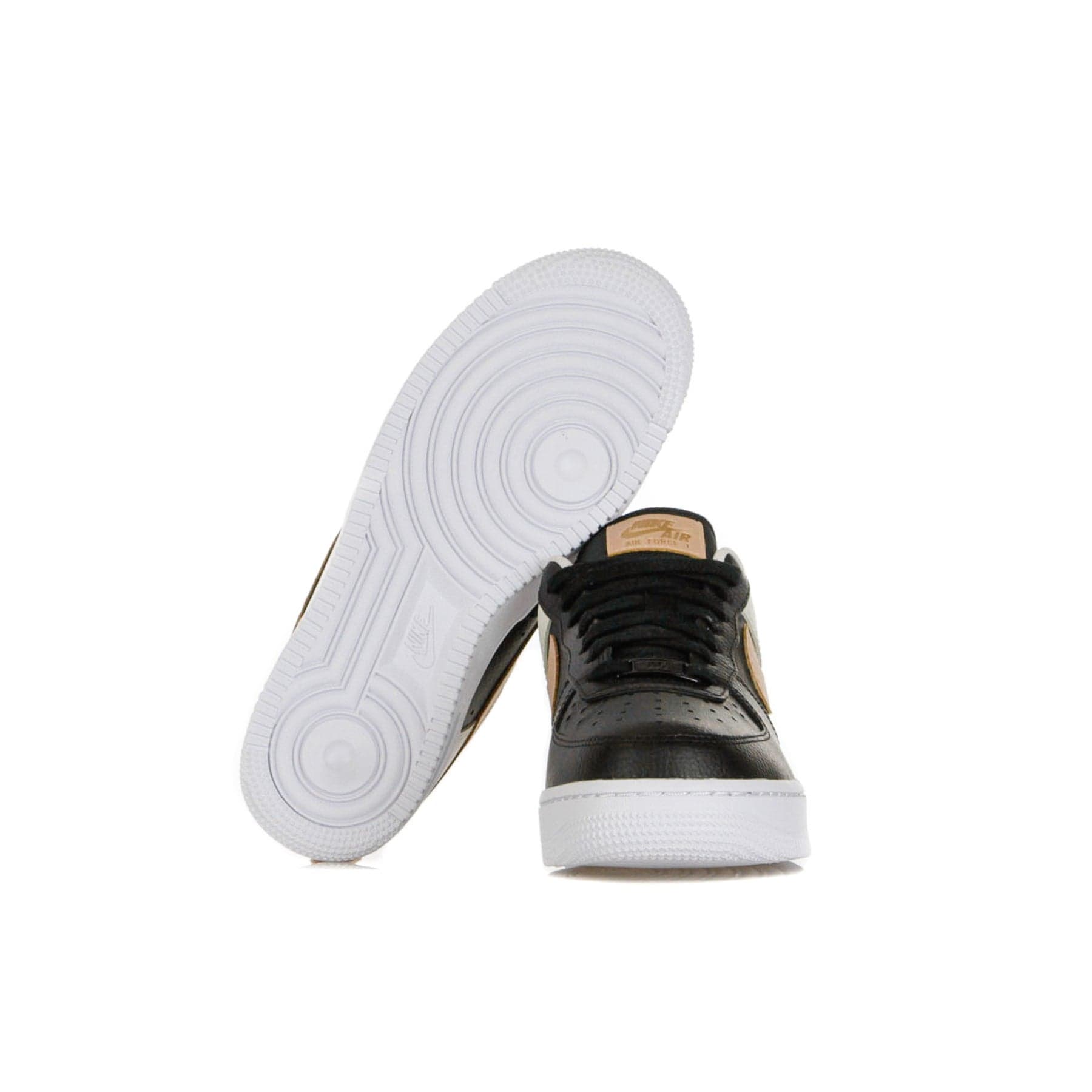Nike Scarpa Bassa Donna W Air Force 1 '07 Black/mtlc Red Bronze/lt Orewood Brn - 9