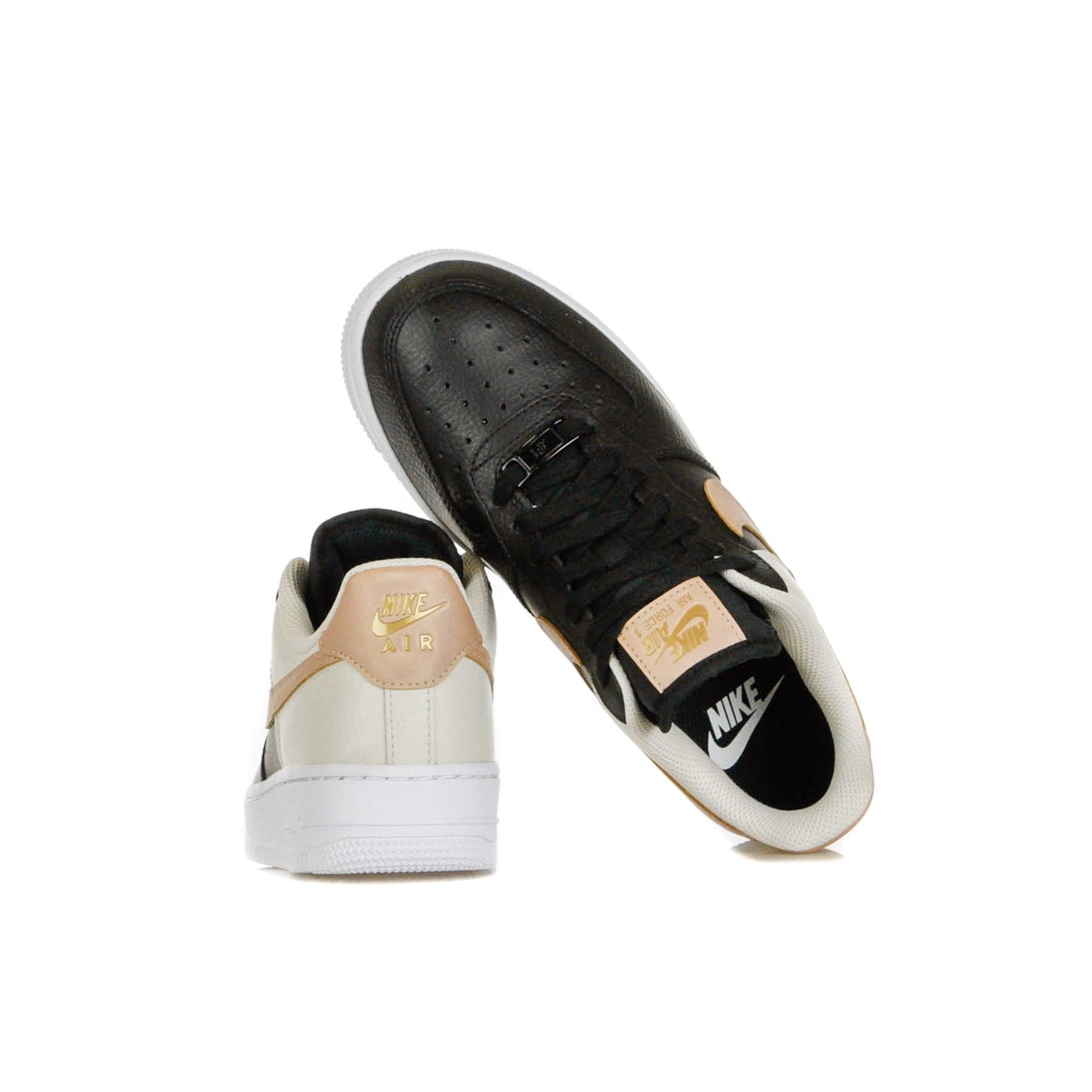 Nike Scarpa Bassa Donna W Air Force 1 '07 Black/mtlc Red Bronze/lt Orewood Brn - 10