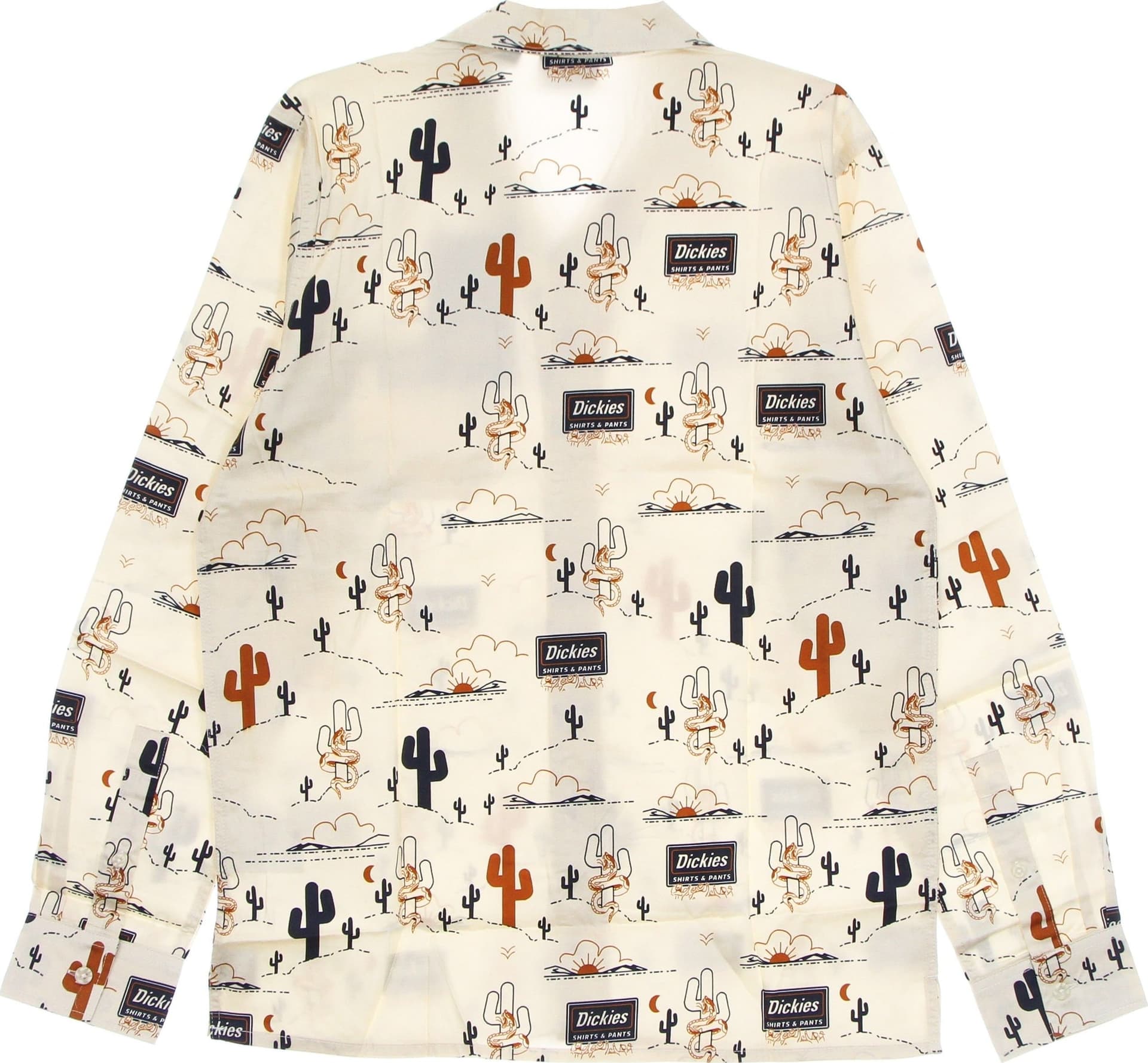 DICKIES Camicia Manica Lunga Uomo Bettles Aop L/s Shirt Ecru - 2