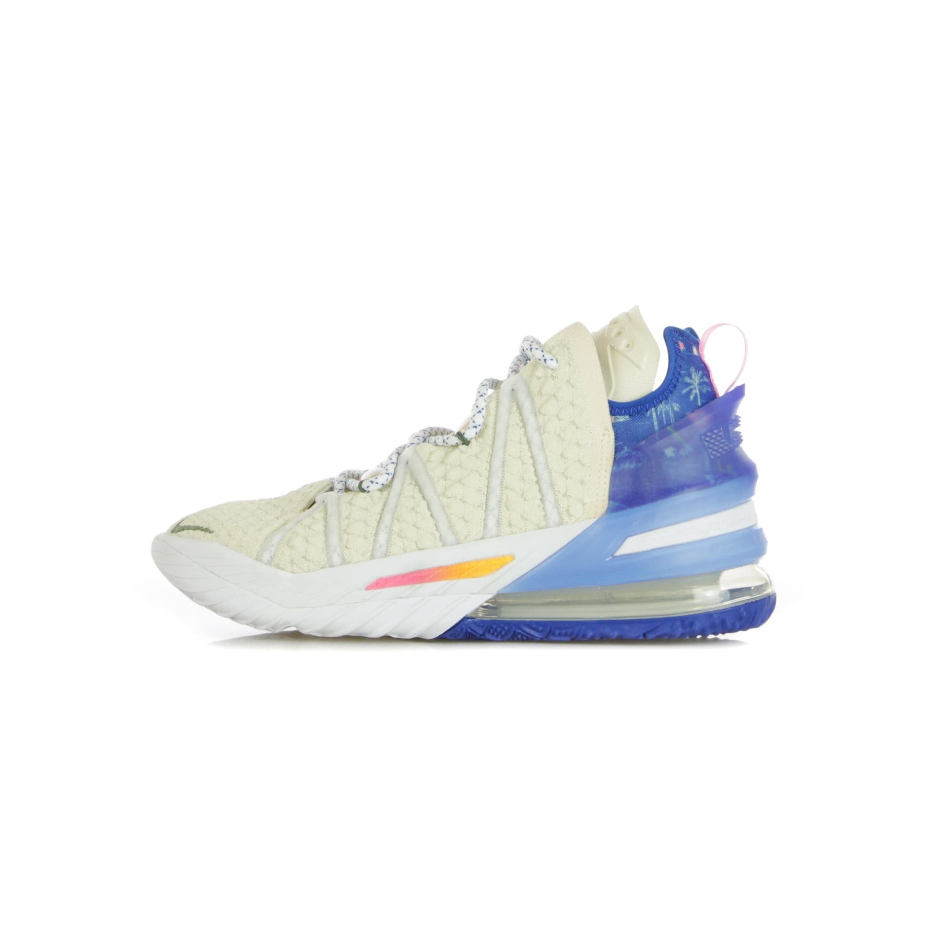 NIKE NBA Scarpa Alta Uomo Lebron Xviii "los Angeles By Day" Light Cream/pink Glow/game Royal - 15