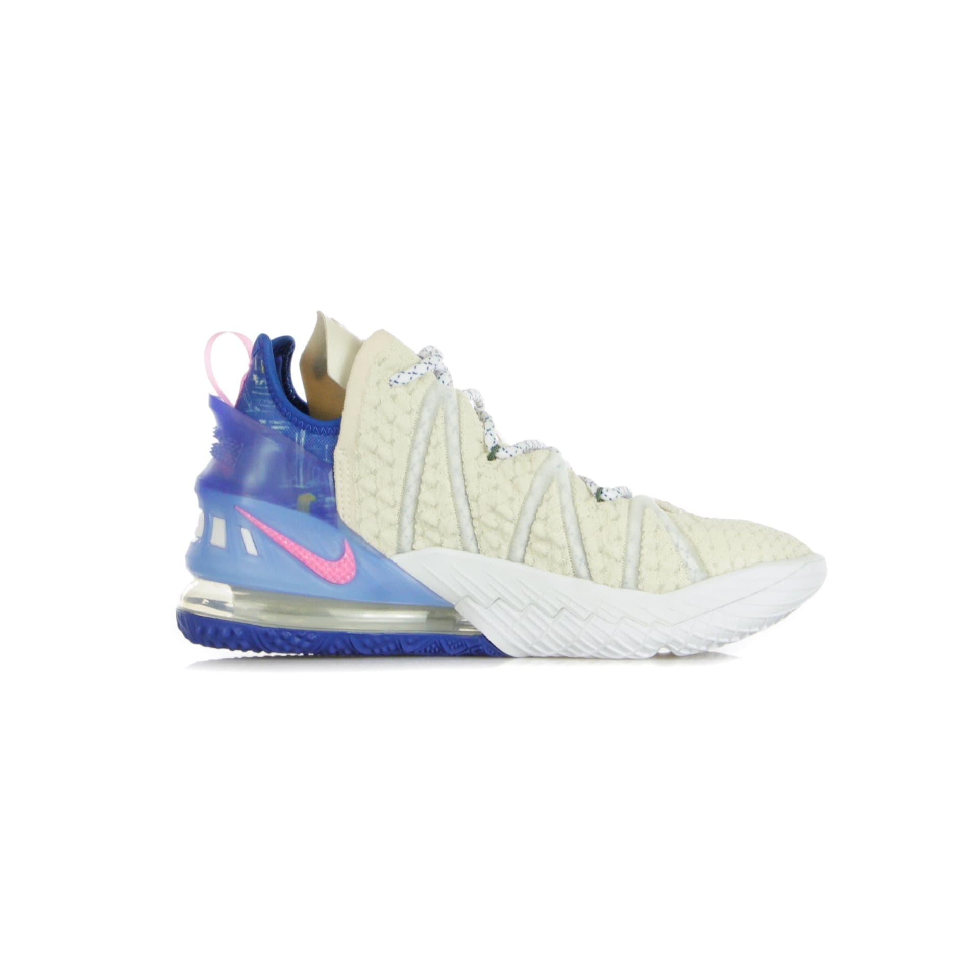 NIKE NBA Scarpa Alta Uomo Lebron Xviii "los Angeles By Day" Light Cream/pink Glow/game Royal - 2