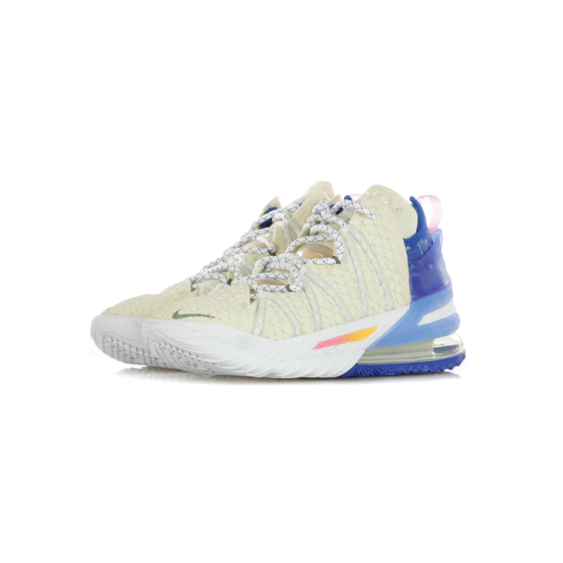NIKE NBA Scarpa Alta Uomo Lebron Xviii "los Angeles By Day" Light Cream/pink Glow/game Royal - 3