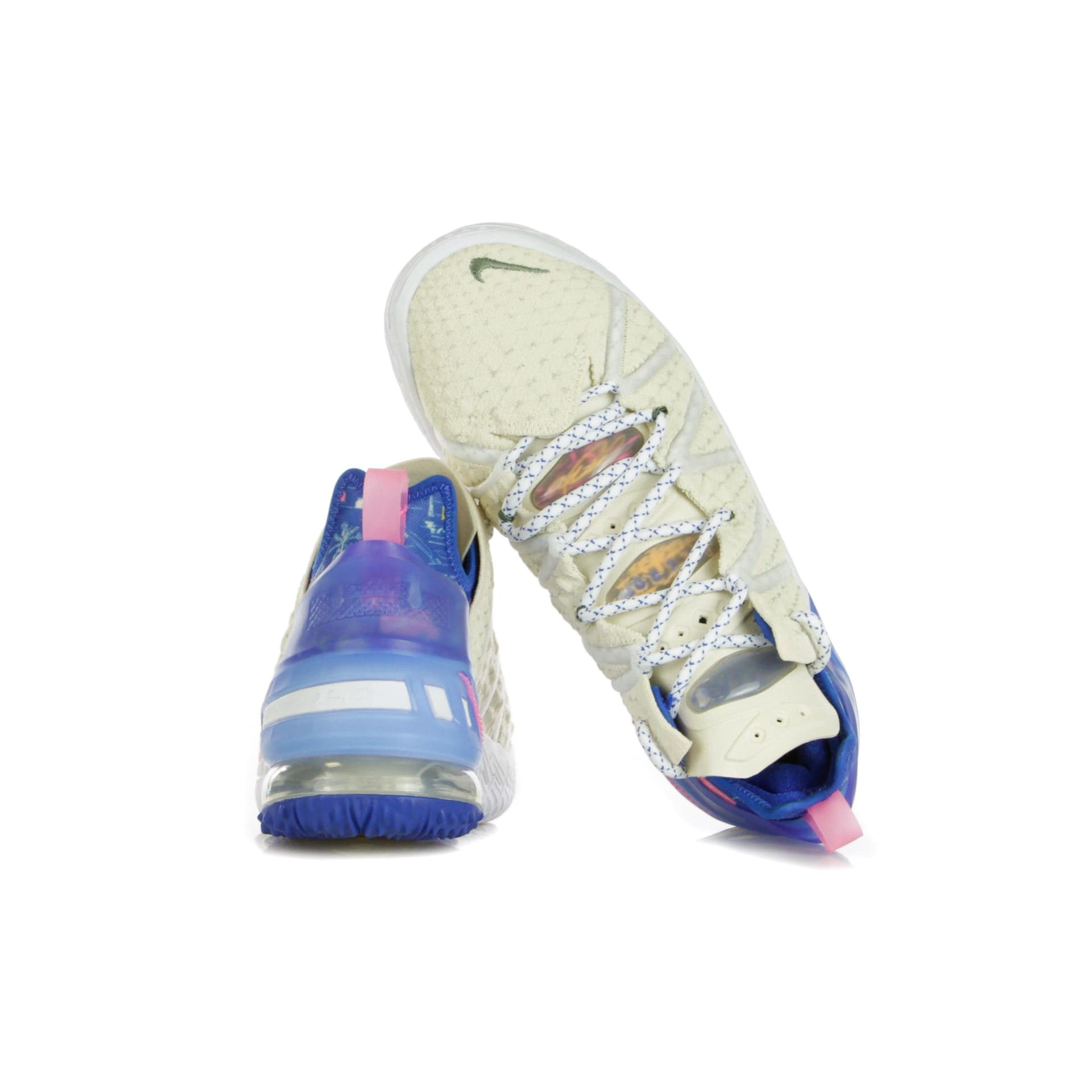 NIKE NBA Scarpa Alta Uomo Lebron Xviii "los Angeles By Day" Light Cream/pink Glow/game Royal - 10