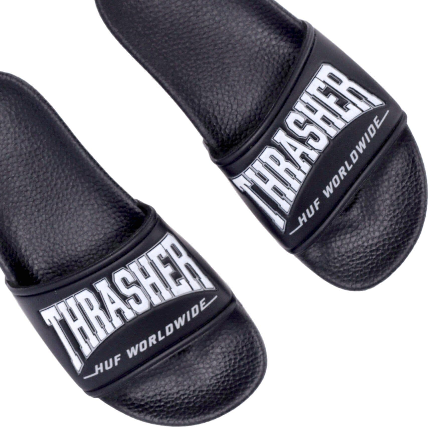 HUF Ciabatte Uomo Slide X Thrasher Black - 2