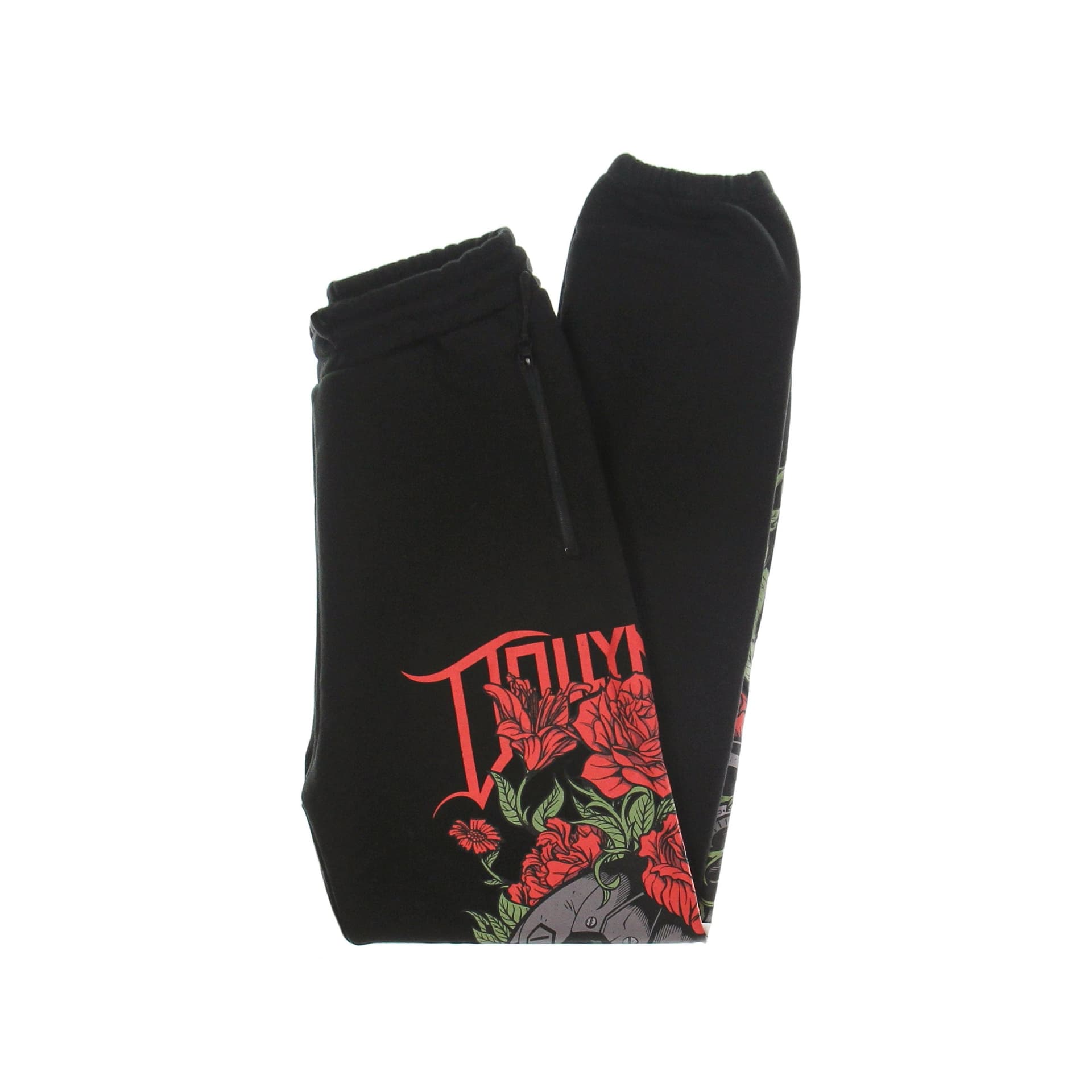 DOLLY NOIRE Pantalone Tuta Leggero Uomo Rossa Primavera Sweatpants Black - 5