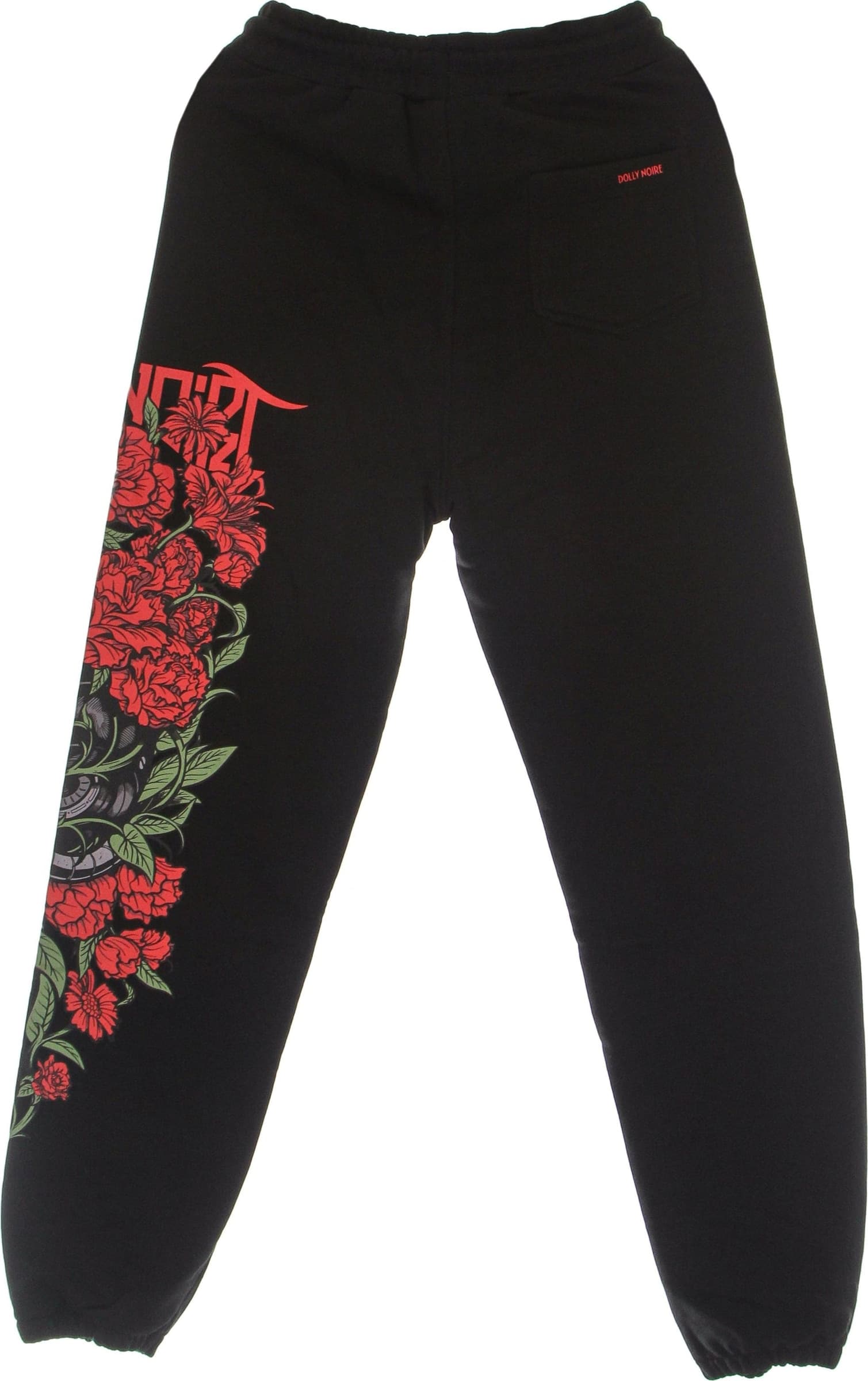 DOLLY NOIRE Pantalone Tuta Leggero Uomo Rossa Primavera Sweatpants Black - 3